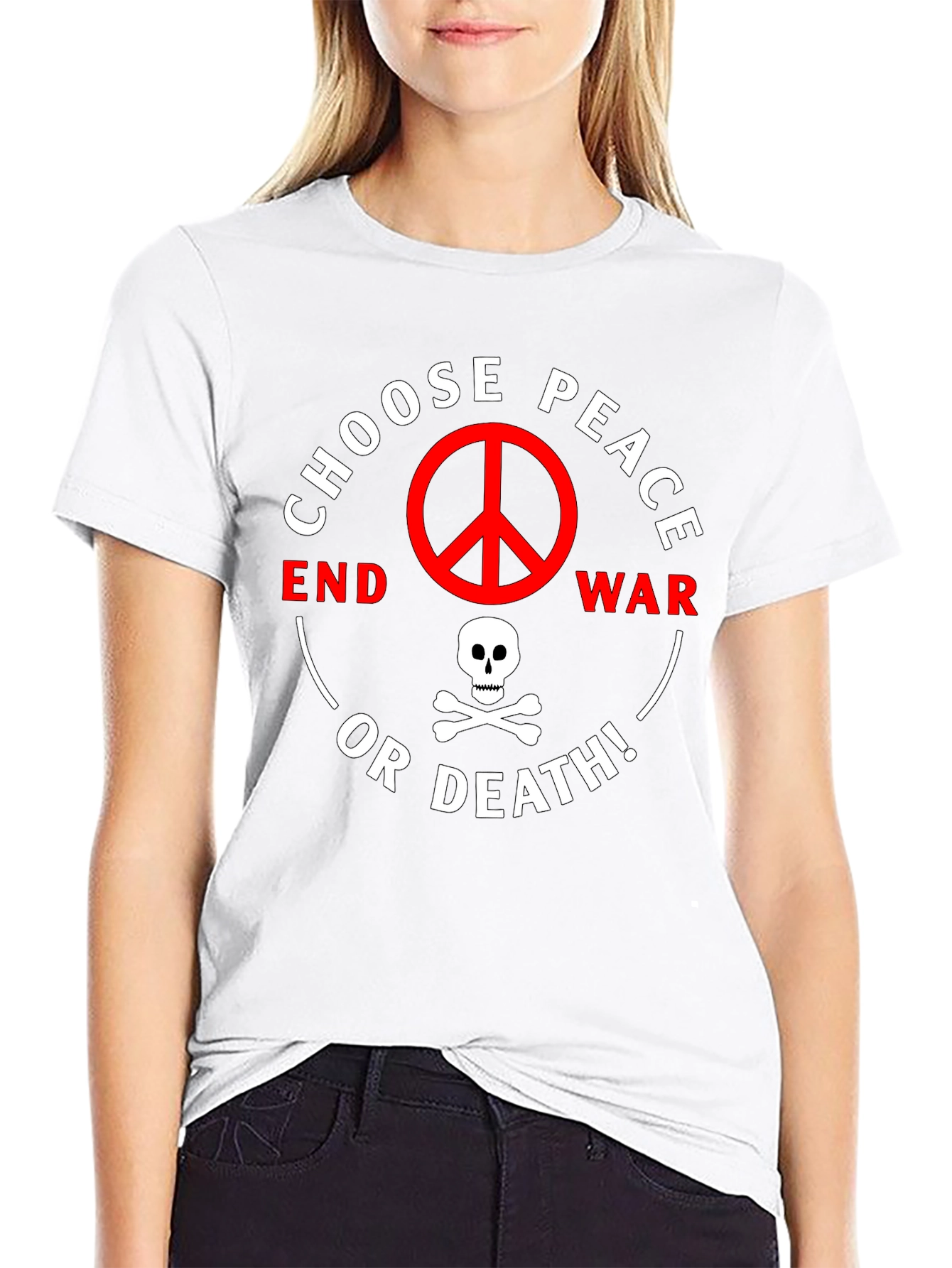 Choose Peace or Death Graphic T-Shirt