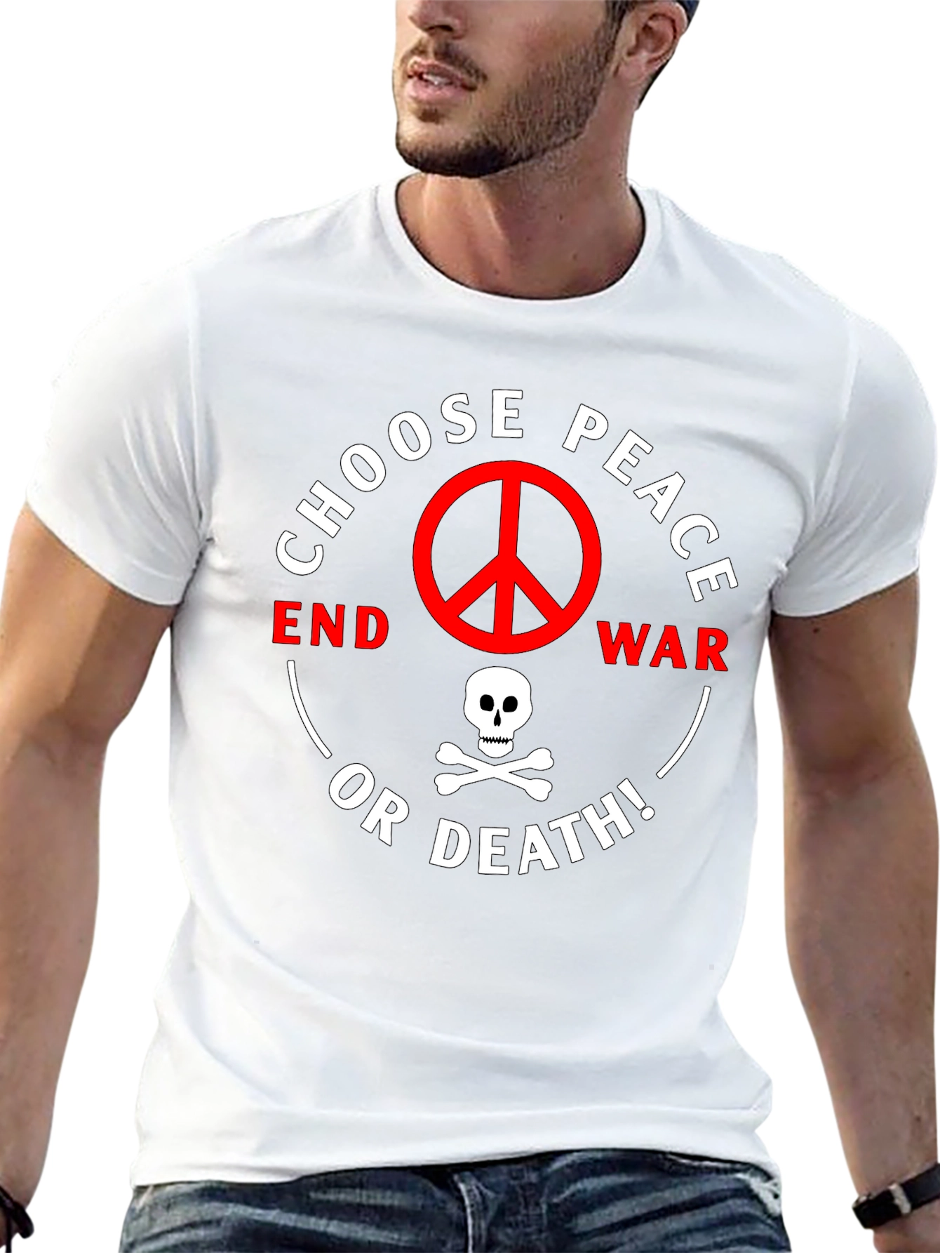 Choose Peace or Death Graphic T-Shirt