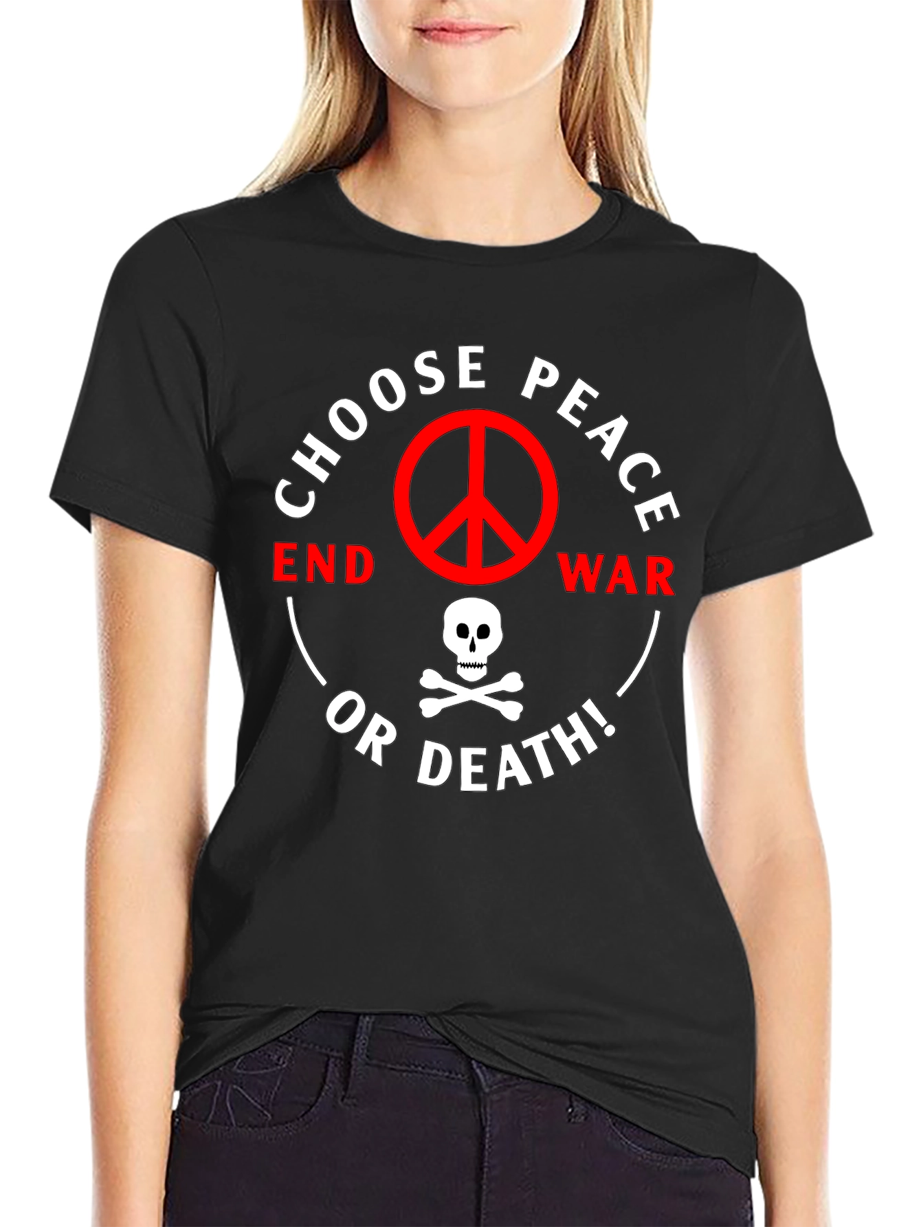 Choose Peace or Death Graphic T-Shirt