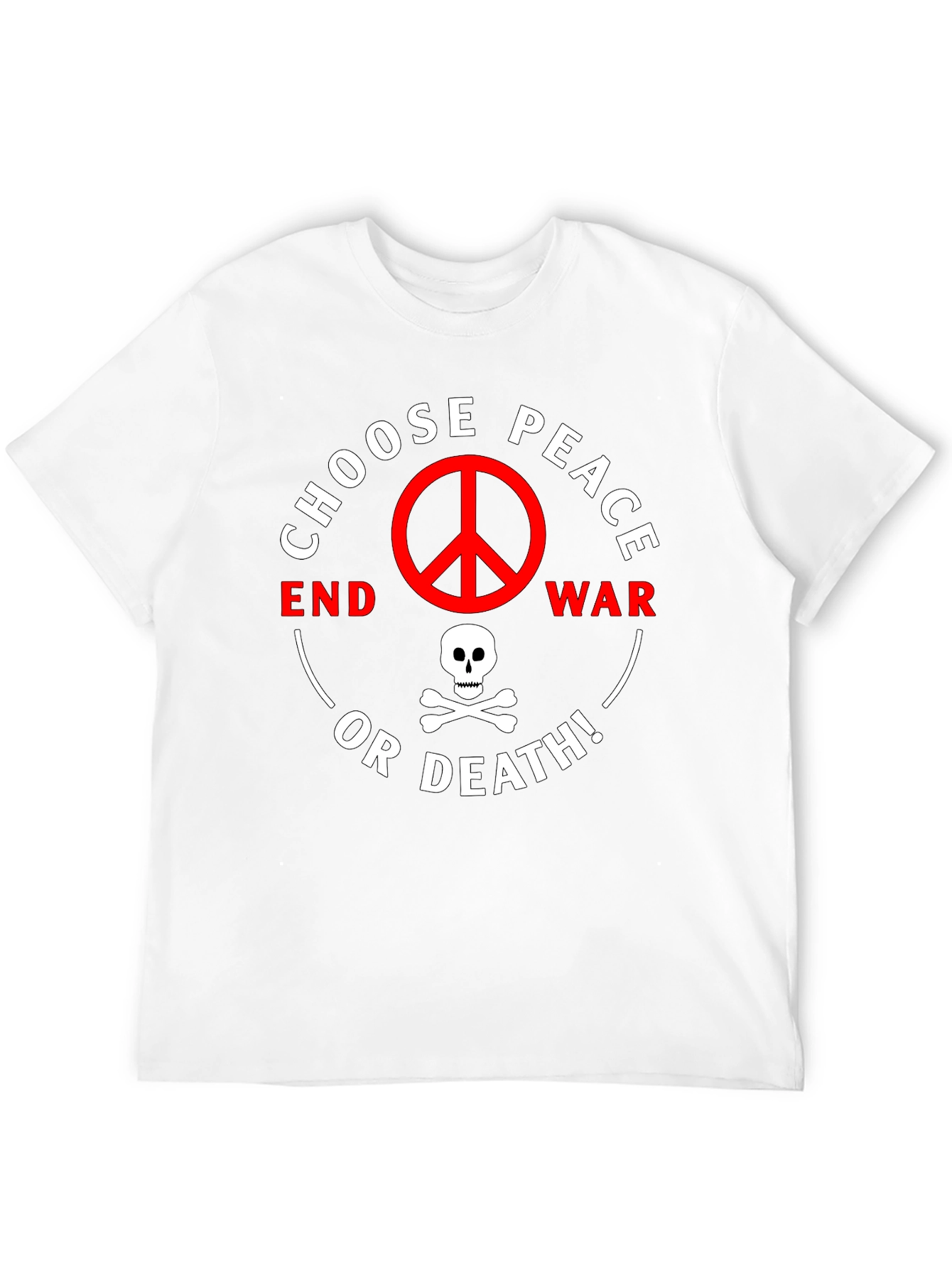 Choose Peace or Death Graphic T-Shirt