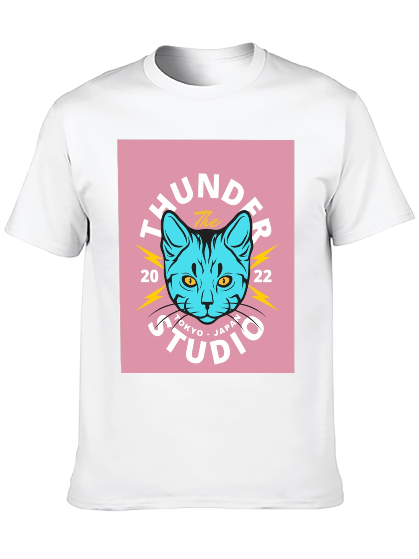 Thunder Studio Tokyo Cat Graphic T-Shirt