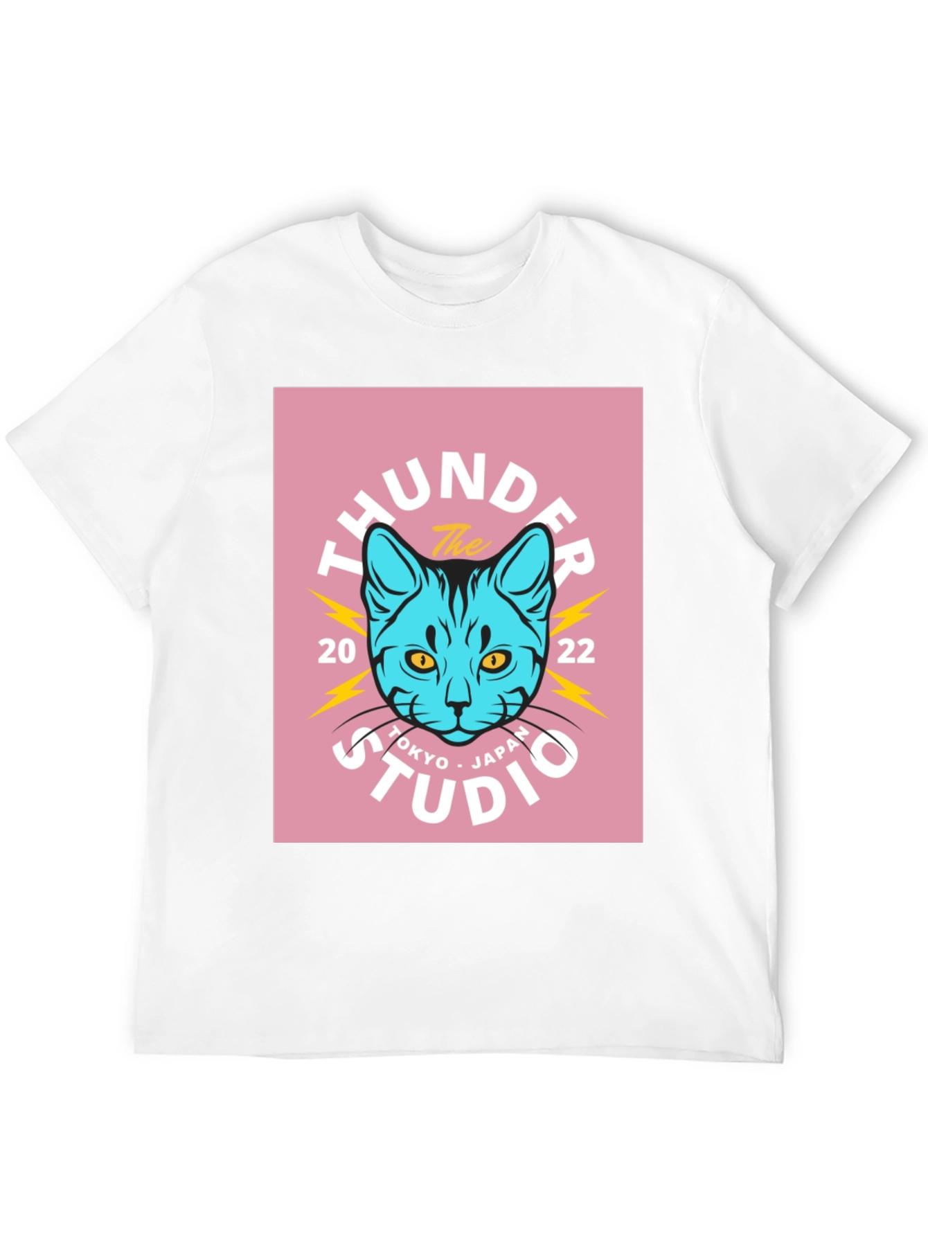 Thunder Studio Tokyo Cat Graphic T-Shirt