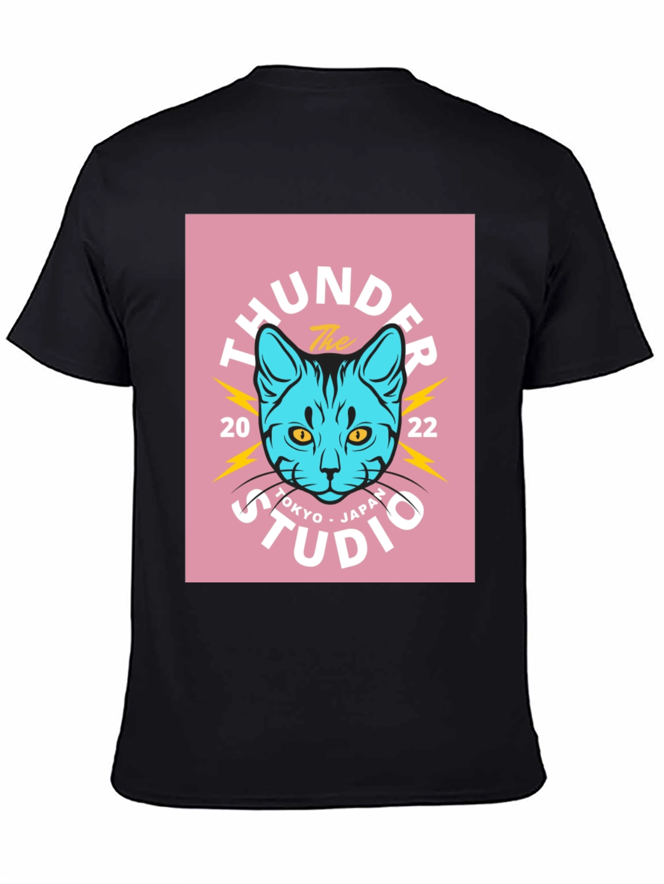 Thunder Studio Tokyo Cat Graphic T-Shirt