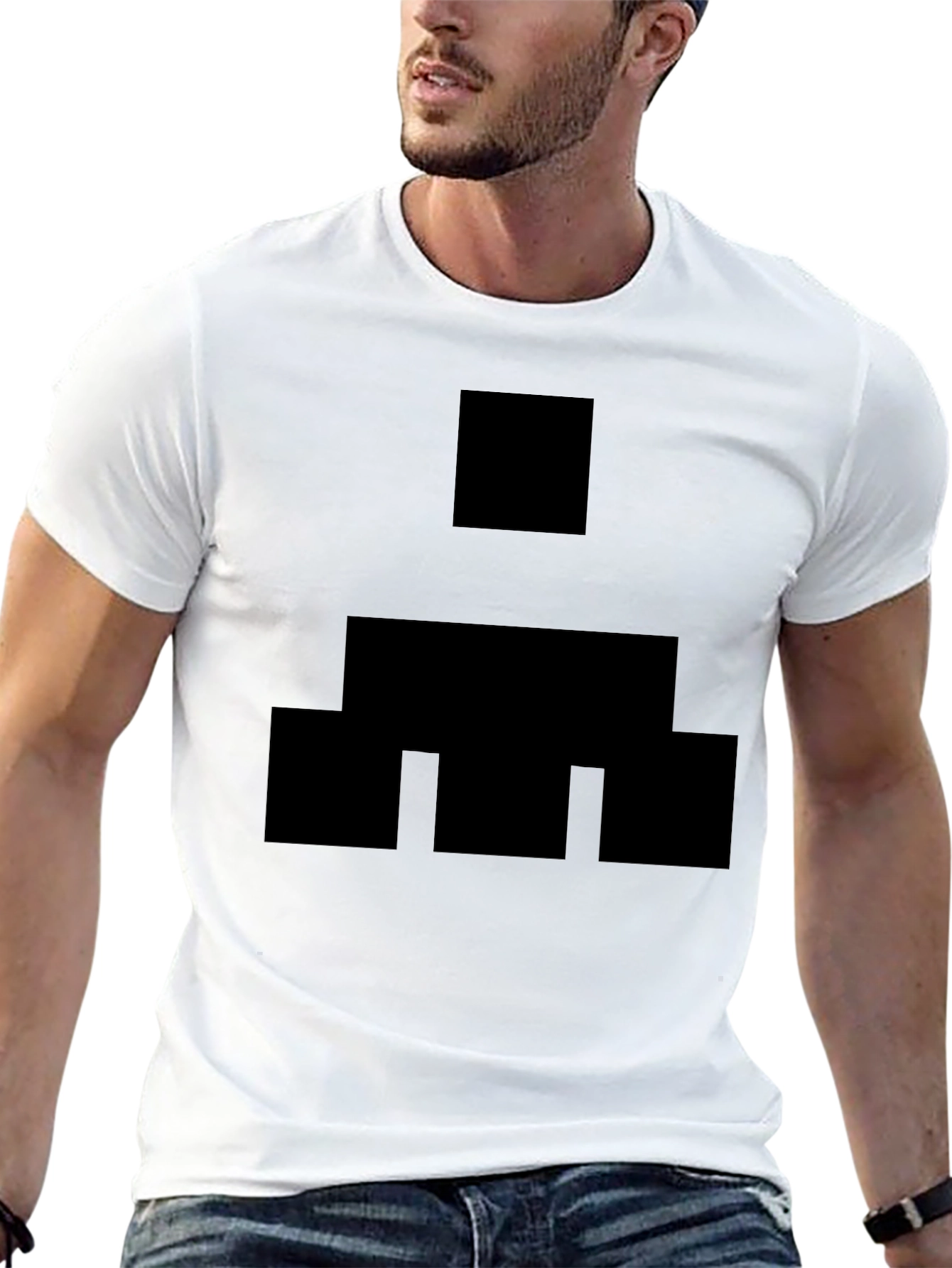 Geometric Pattern Black T-Shirt