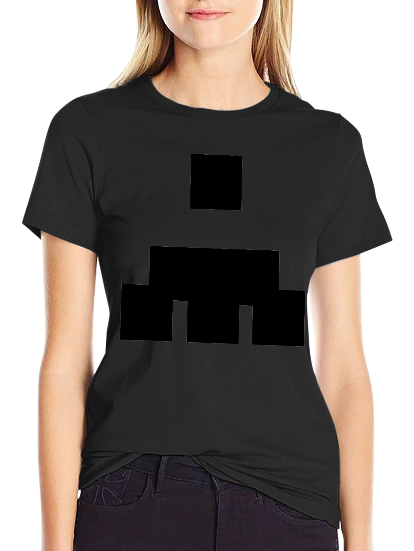 Geometric Pattern Black T-Shirt