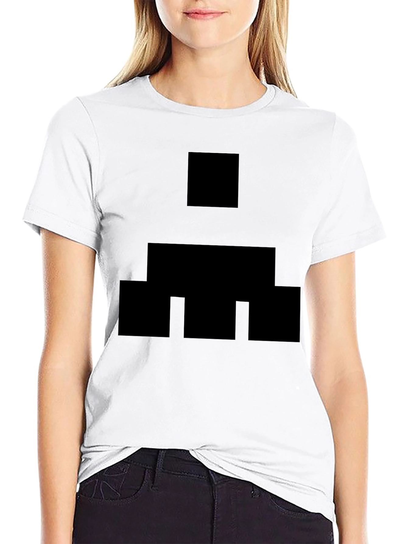 Geometric Pattern Black T-Shirt