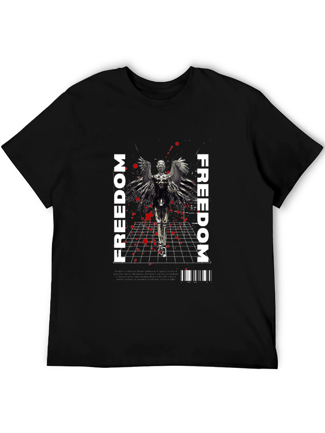 Freedom Angel Graphic Tee - Black