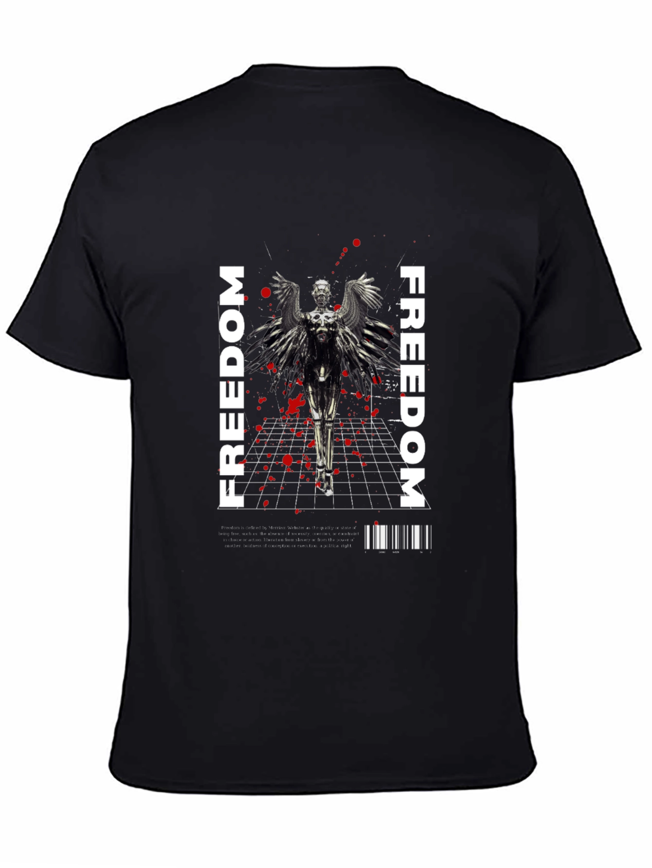 Freedom Angel Graphic Tee - Black