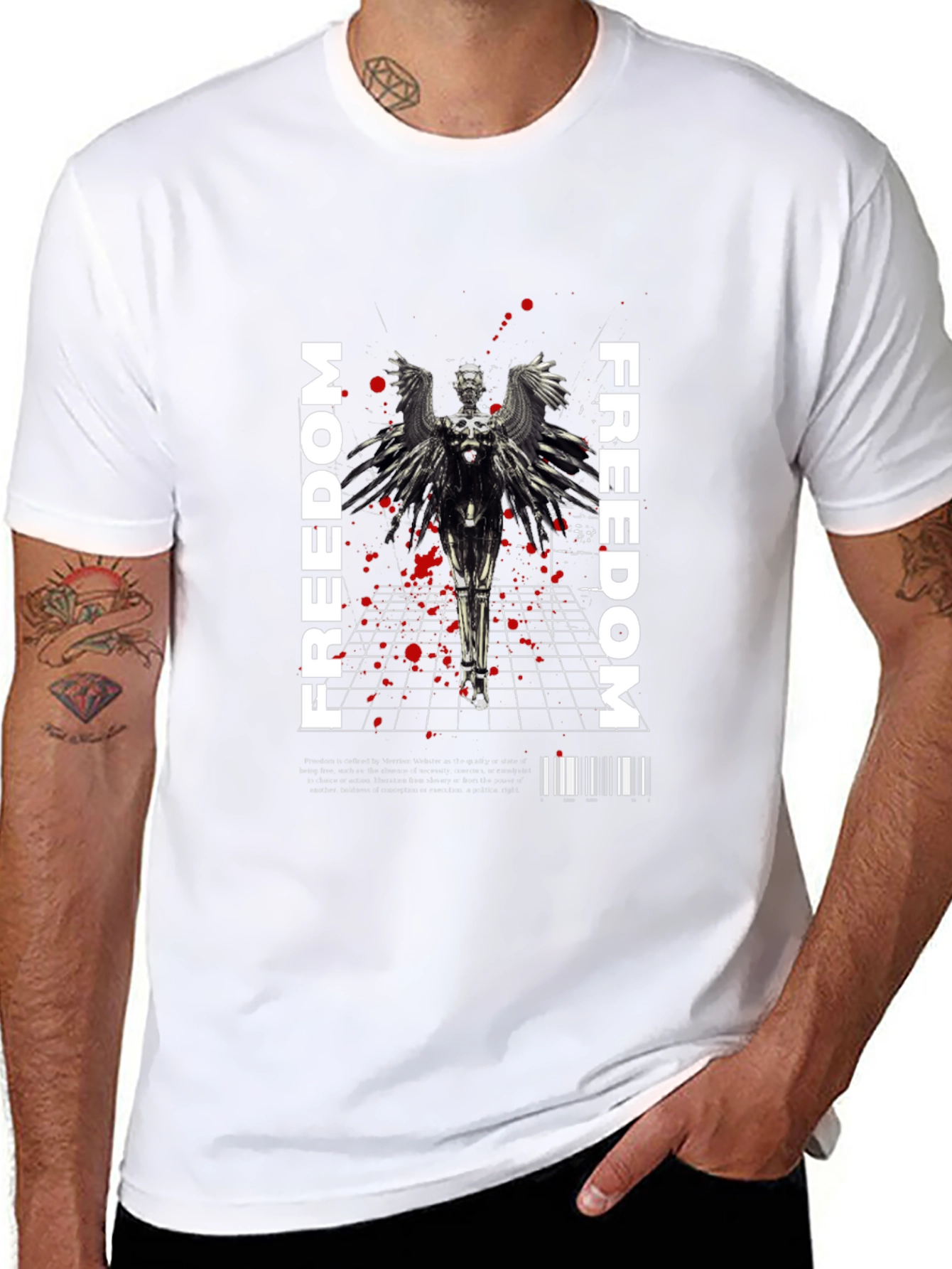 Freedom Angel Graphic Tee - Black
