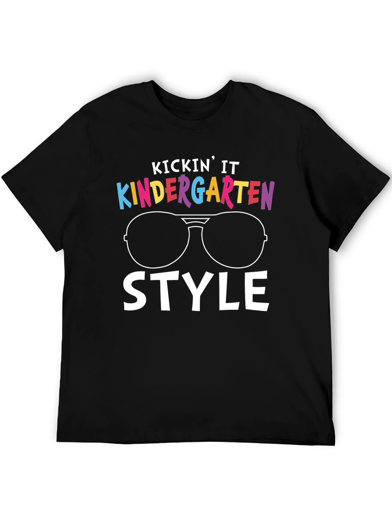 Kindergarten Style Black T-Shirt