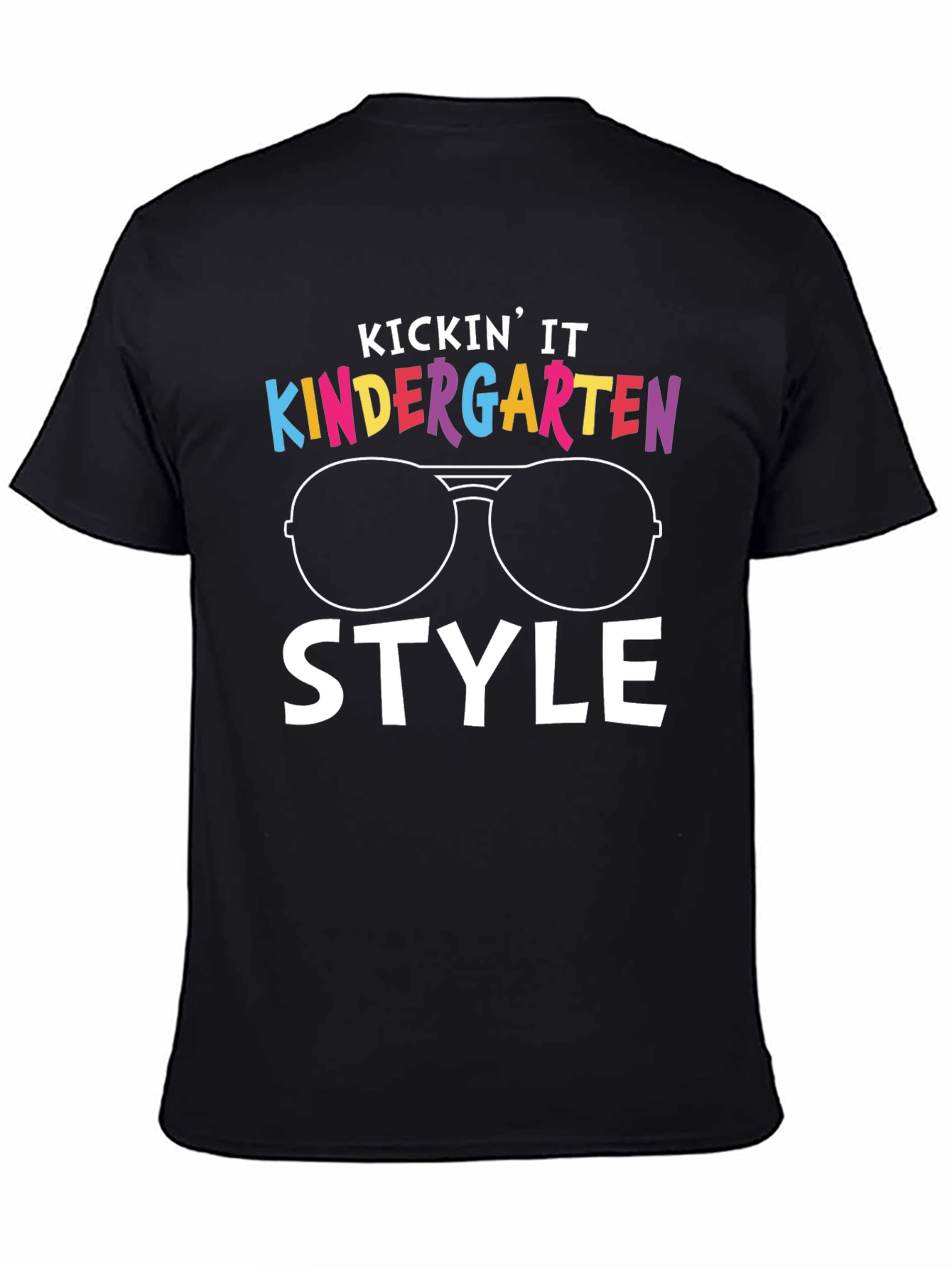Kindergarten Style Black T-Shirt