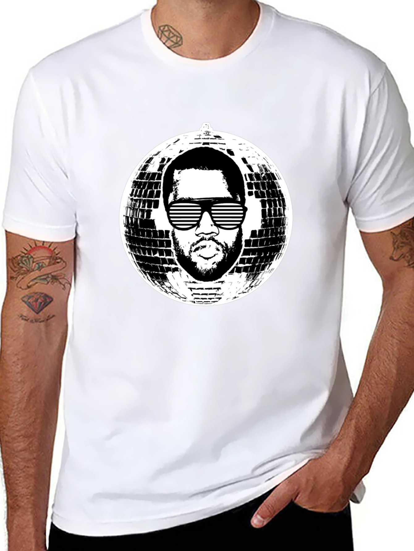 Retro Disco Kanye Tee - Black