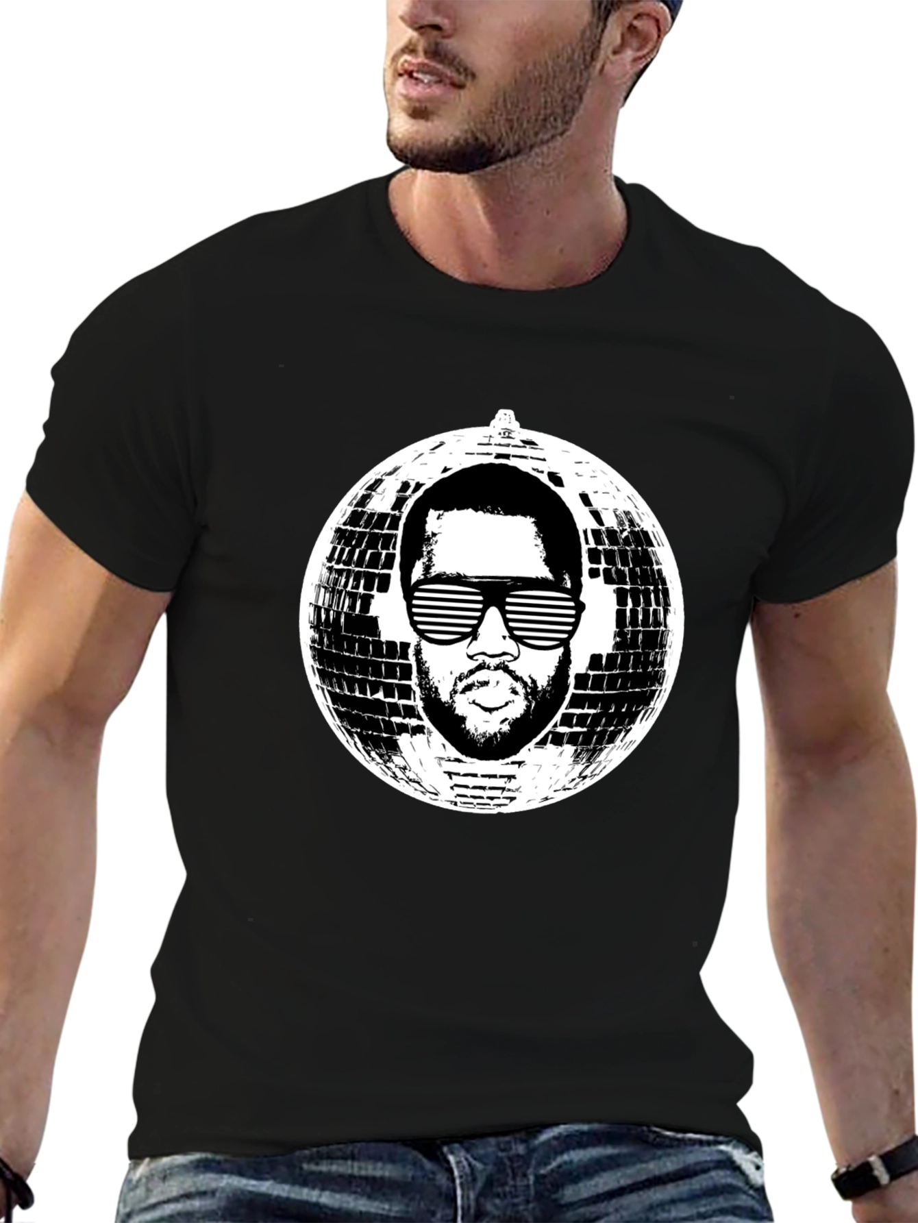 Retro Disco Kanye Tee - Black
