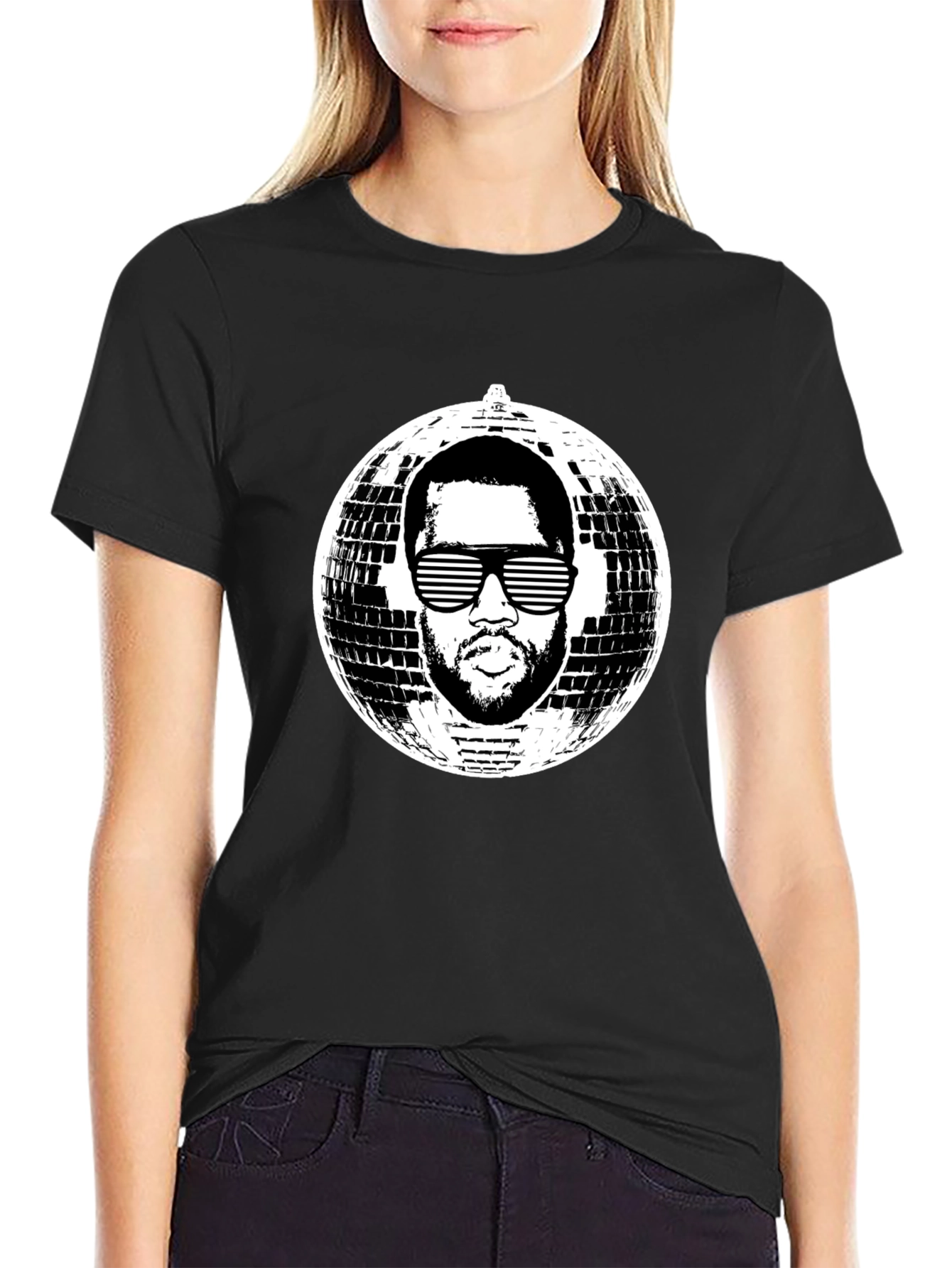 Retro Disco Kanye Tee - Black
