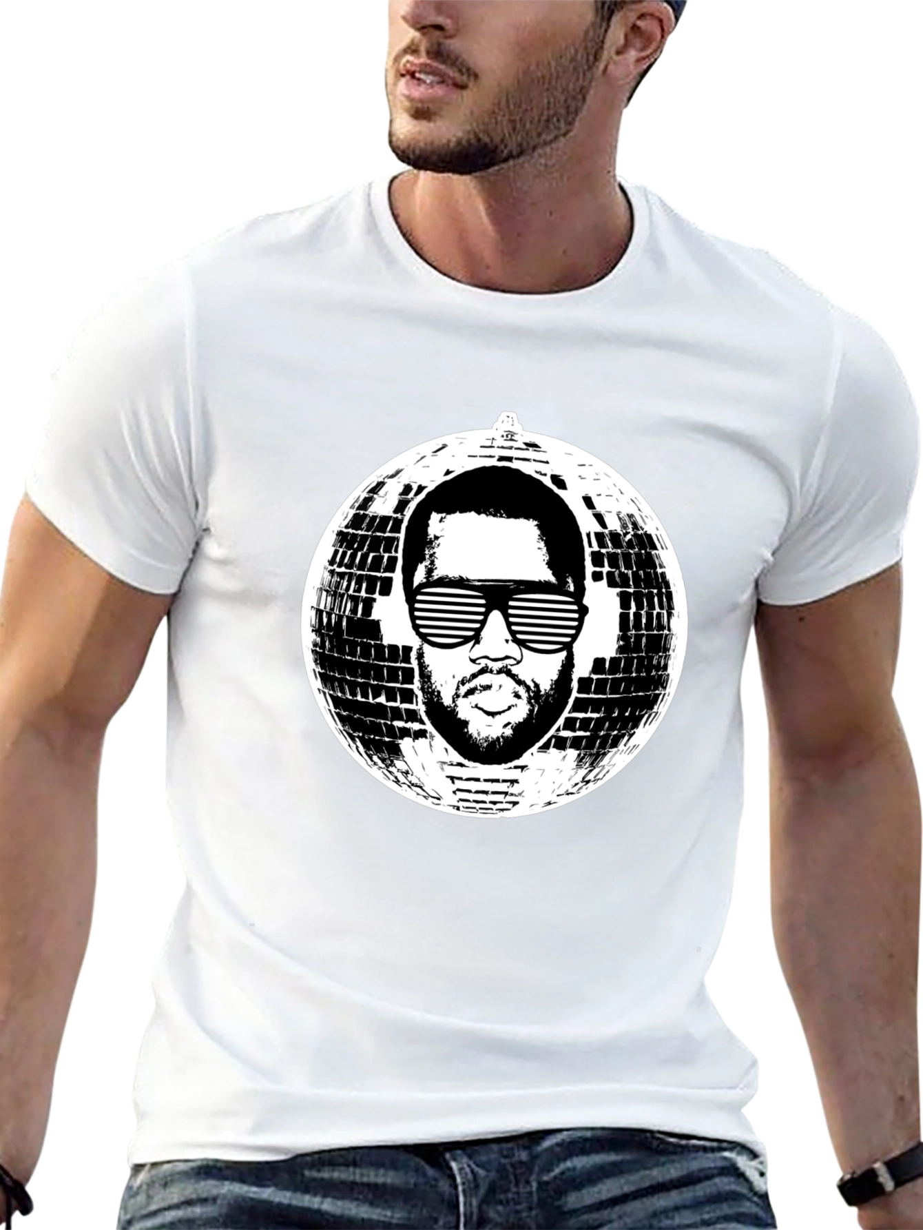 Retro Disco Kanye Tee - Black