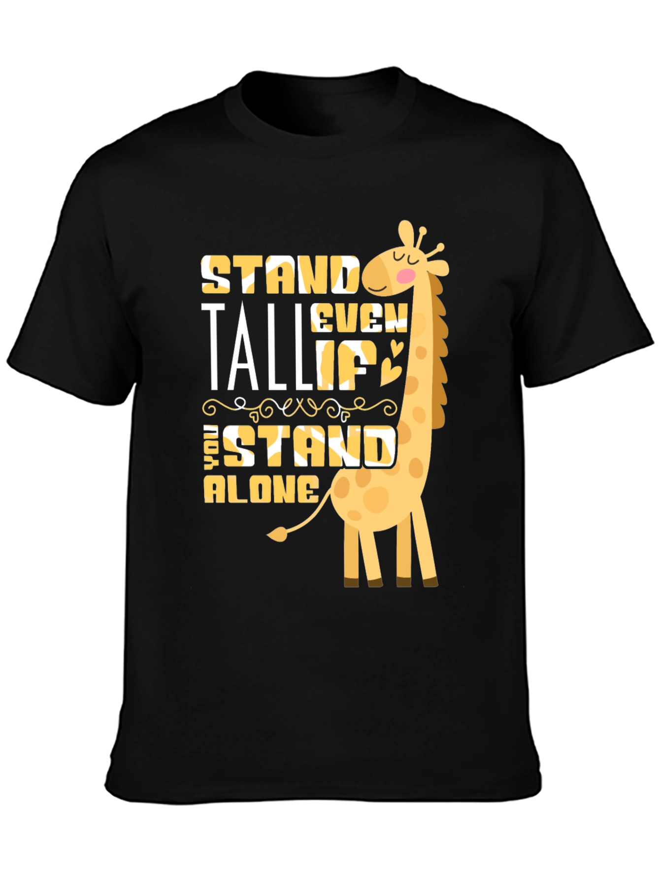Stand Tall Giraffe Graphic T-Shirt
