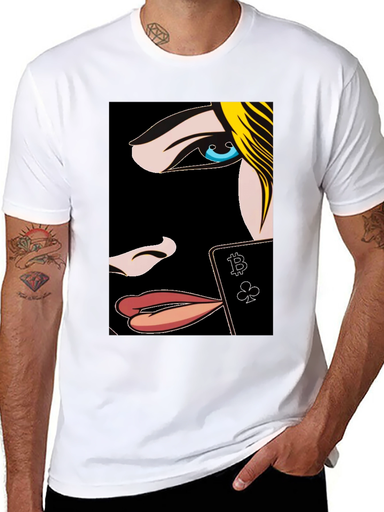 Bitcoin & Clubs T-Shirt - Stylish Crypto Tee