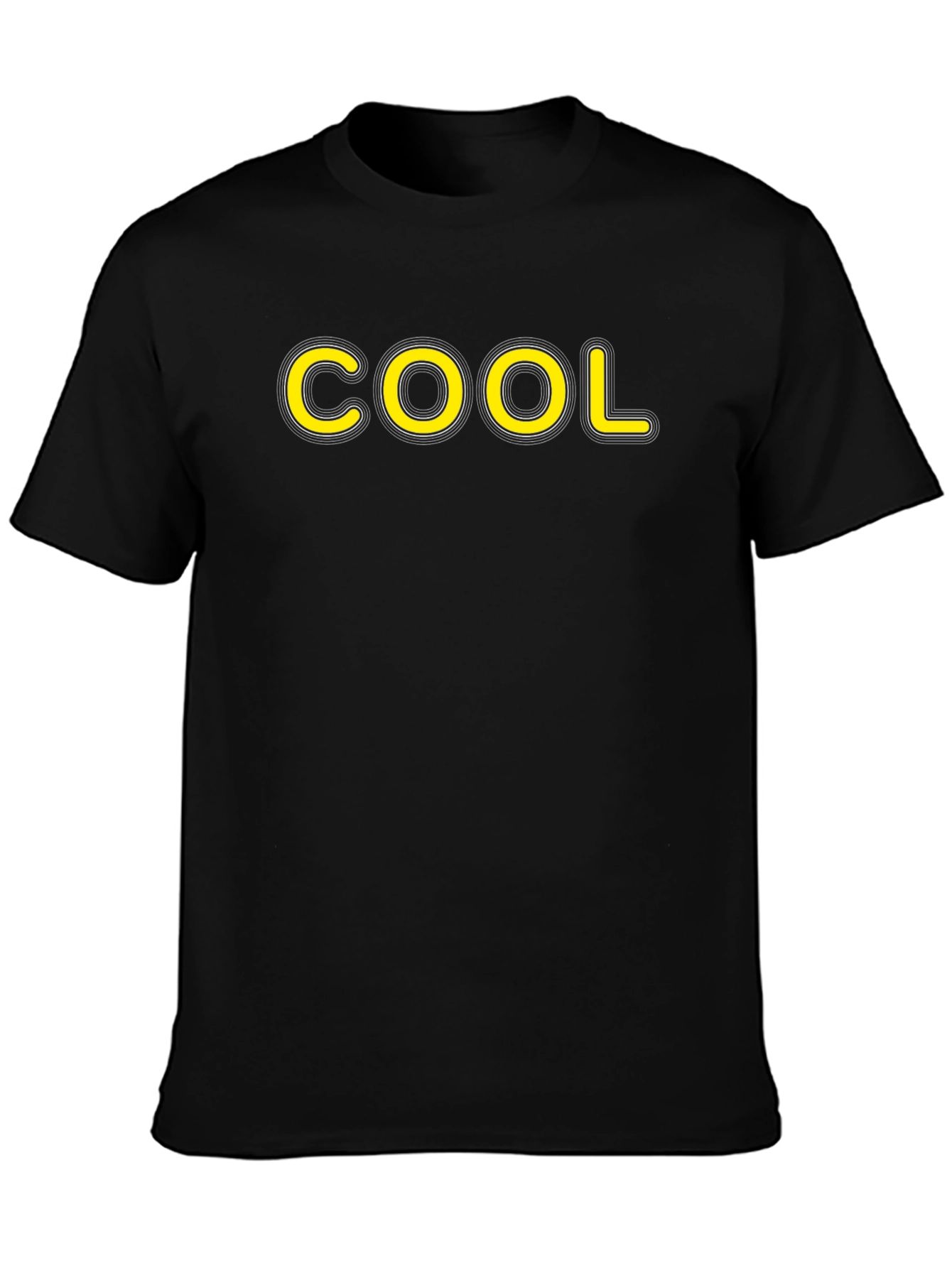 COOL Graphic Tee - Black Cotton T-Shirt