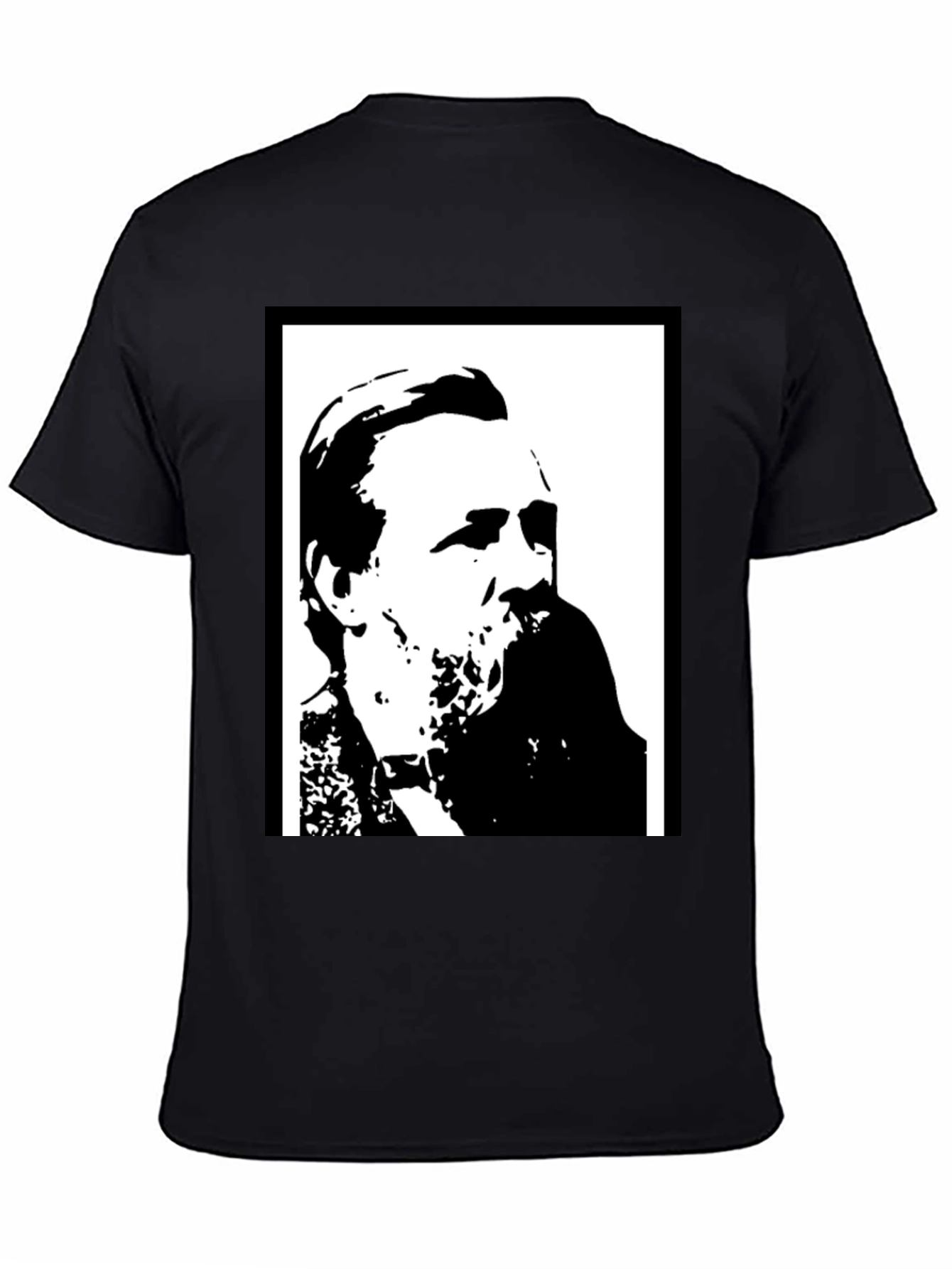 Black Graphic Tee - Portrait Silhouette