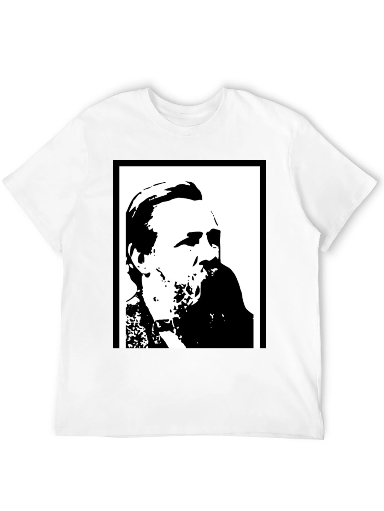 Black Graphic Tee - Portrait Silhouette