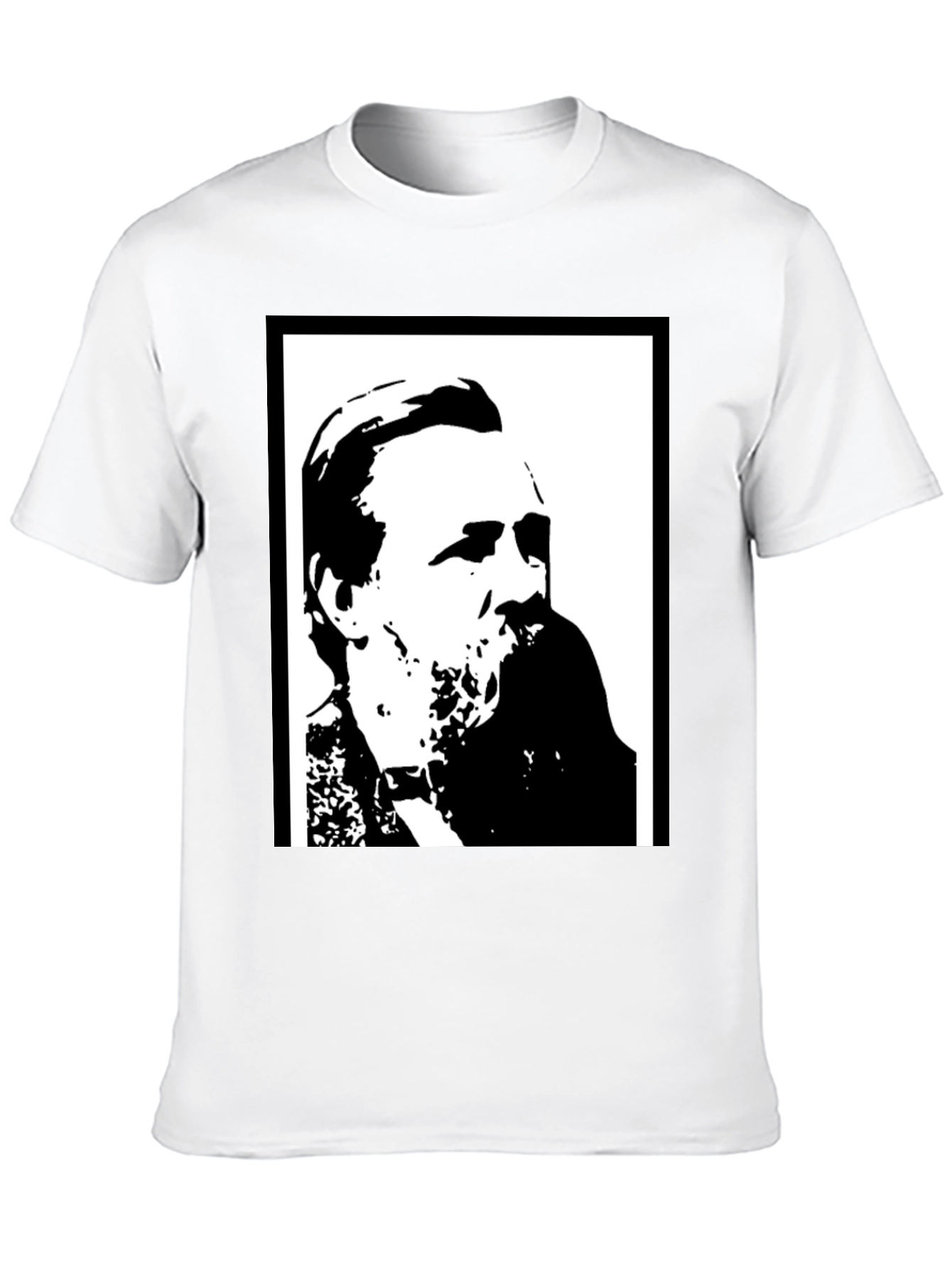 Black Graphic Tee - Portrait Silhouette