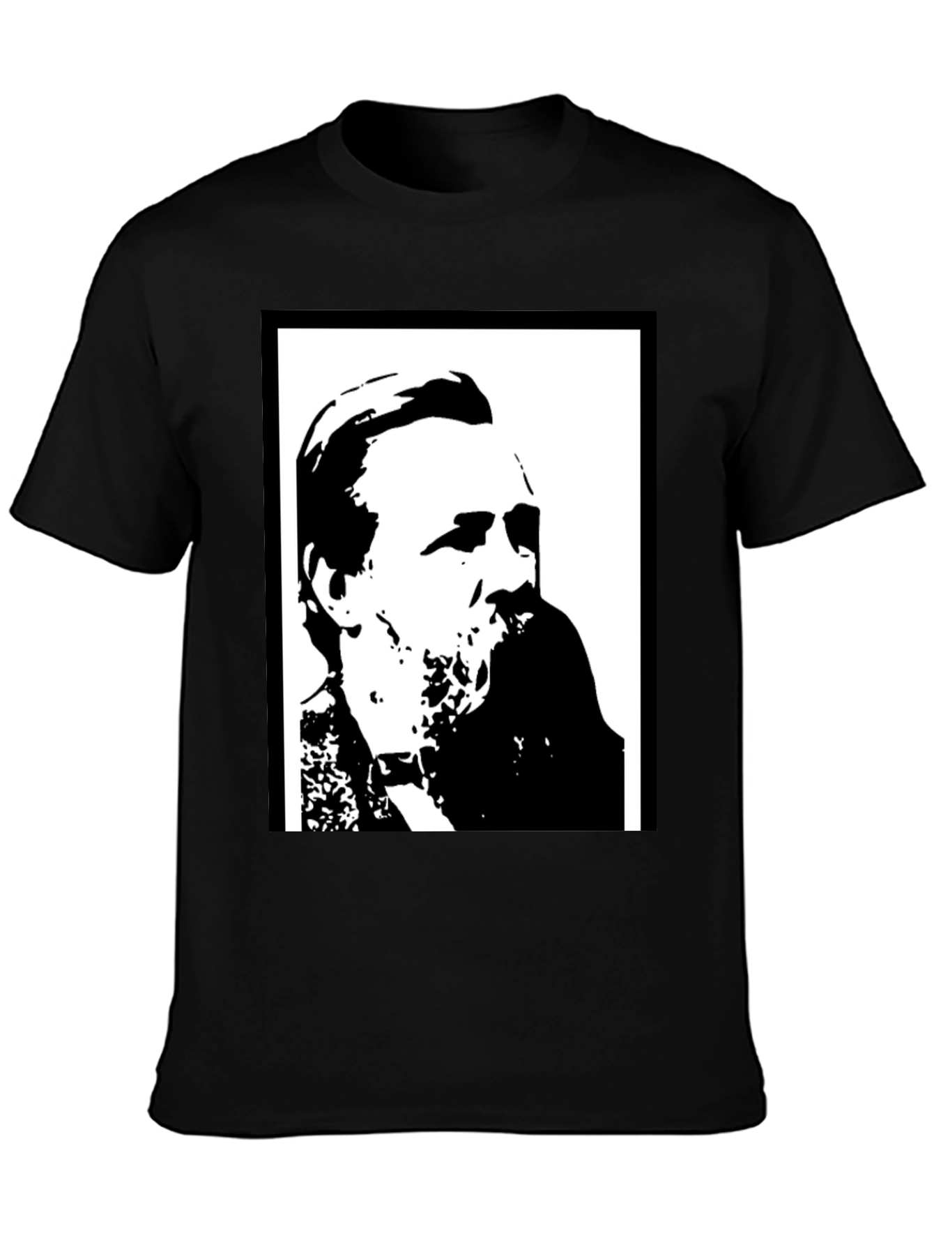 Black Graphic Tee - Portrait Silhouette