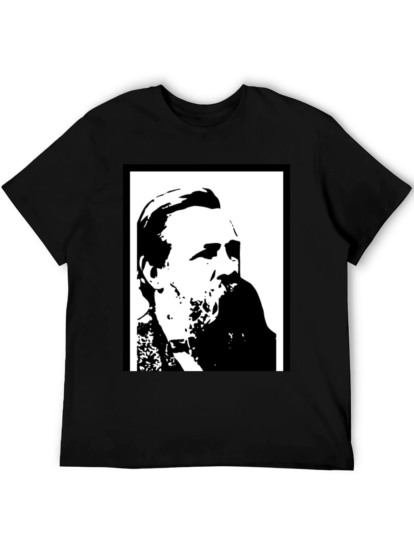 Black Graphic Tee - Portrait Silhouette
