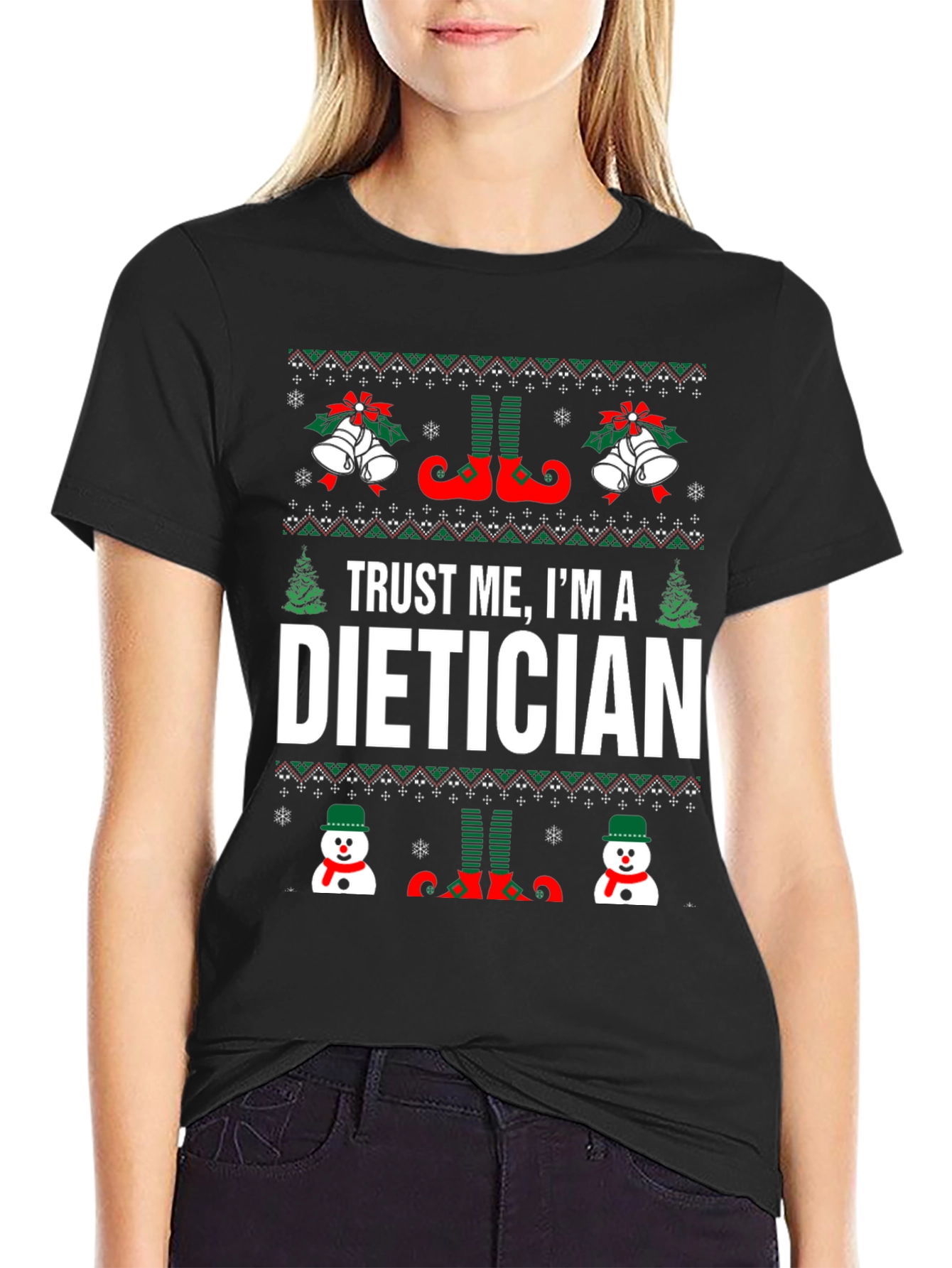 Trust Me Im A Dietician Christmas T-Shirt