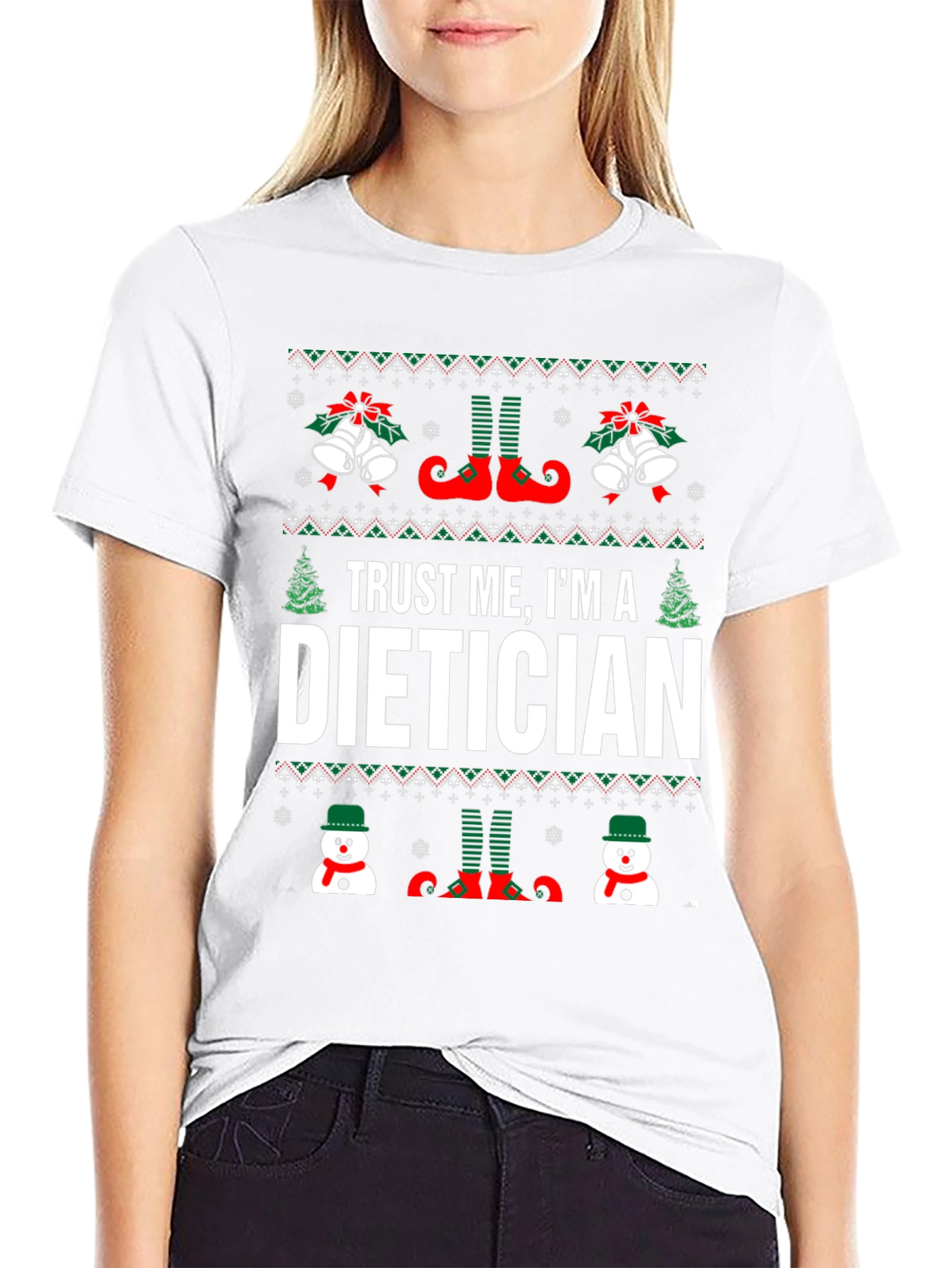 Trust Me Im A Dietician Christmas T-Shirt