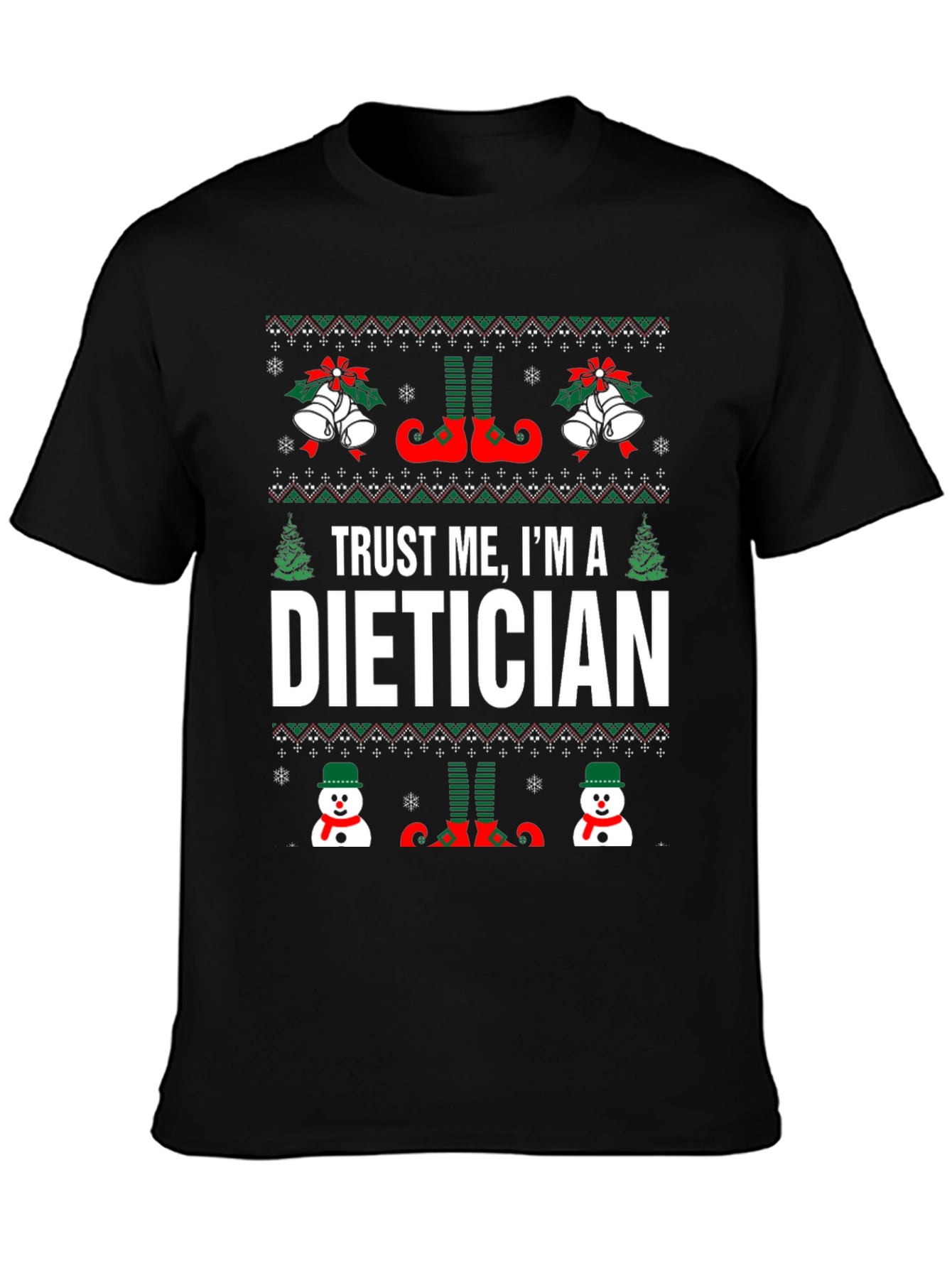 Trust Me Im A Dietician Christmas T-Shirt