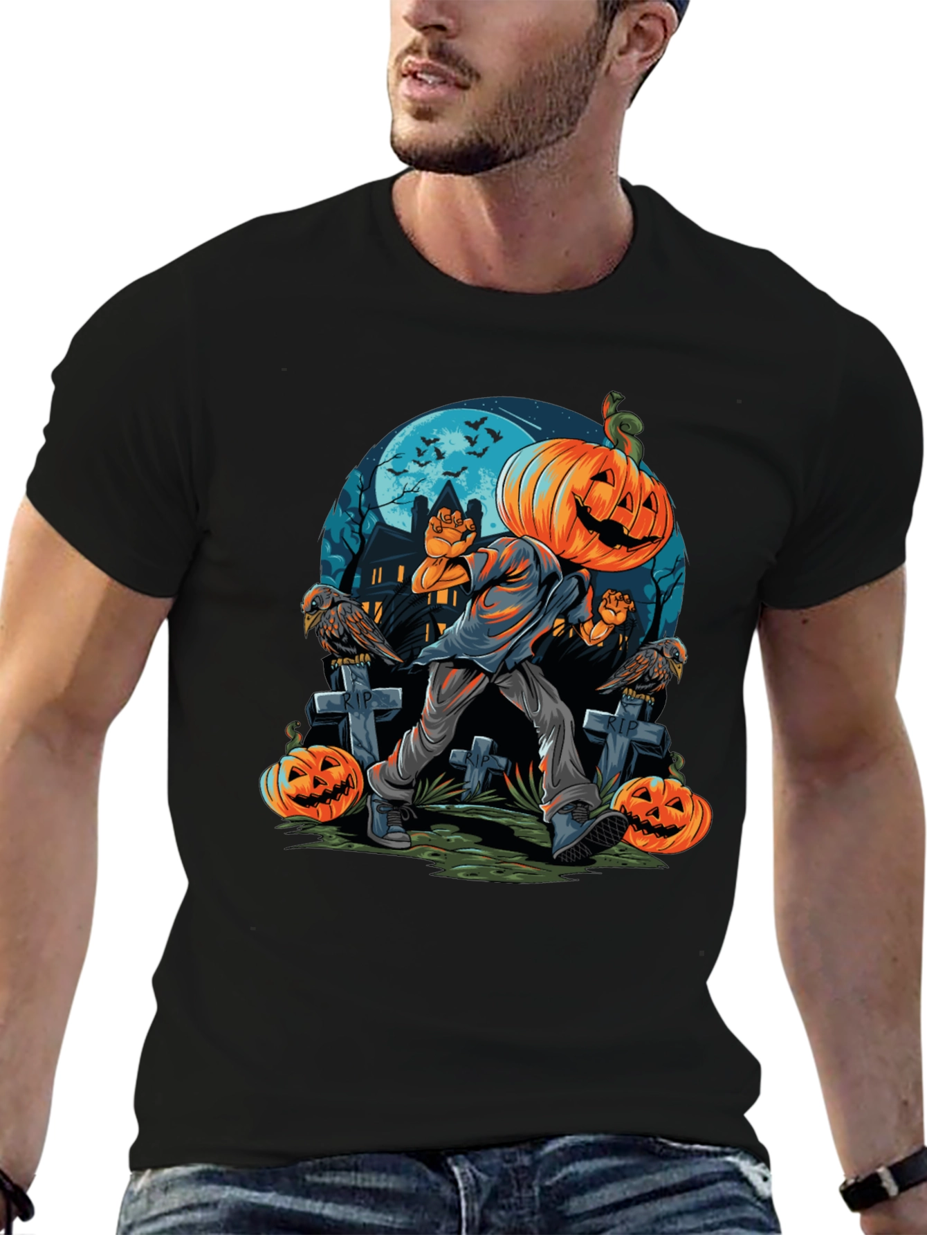 Pumpkin Head Halloween T-Shirt
