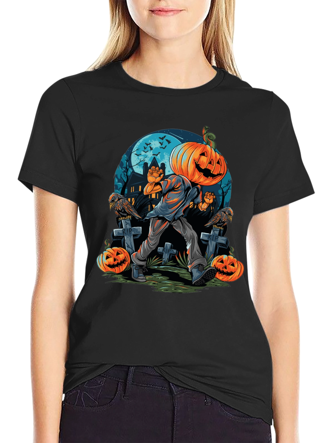 Pumpkin Head Halloween T-Shirt
