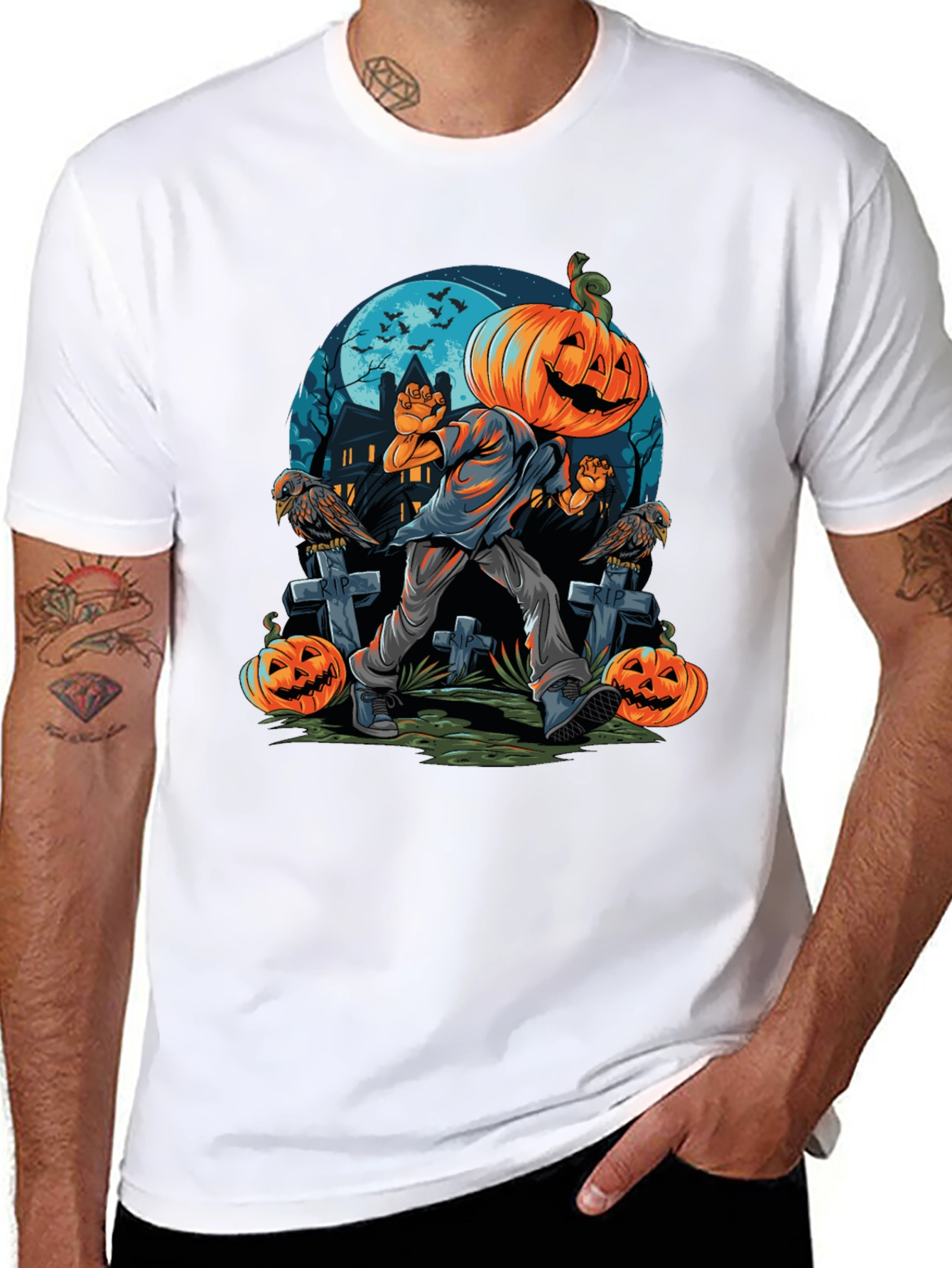 Pumpkin Head Halloween T-Shirt