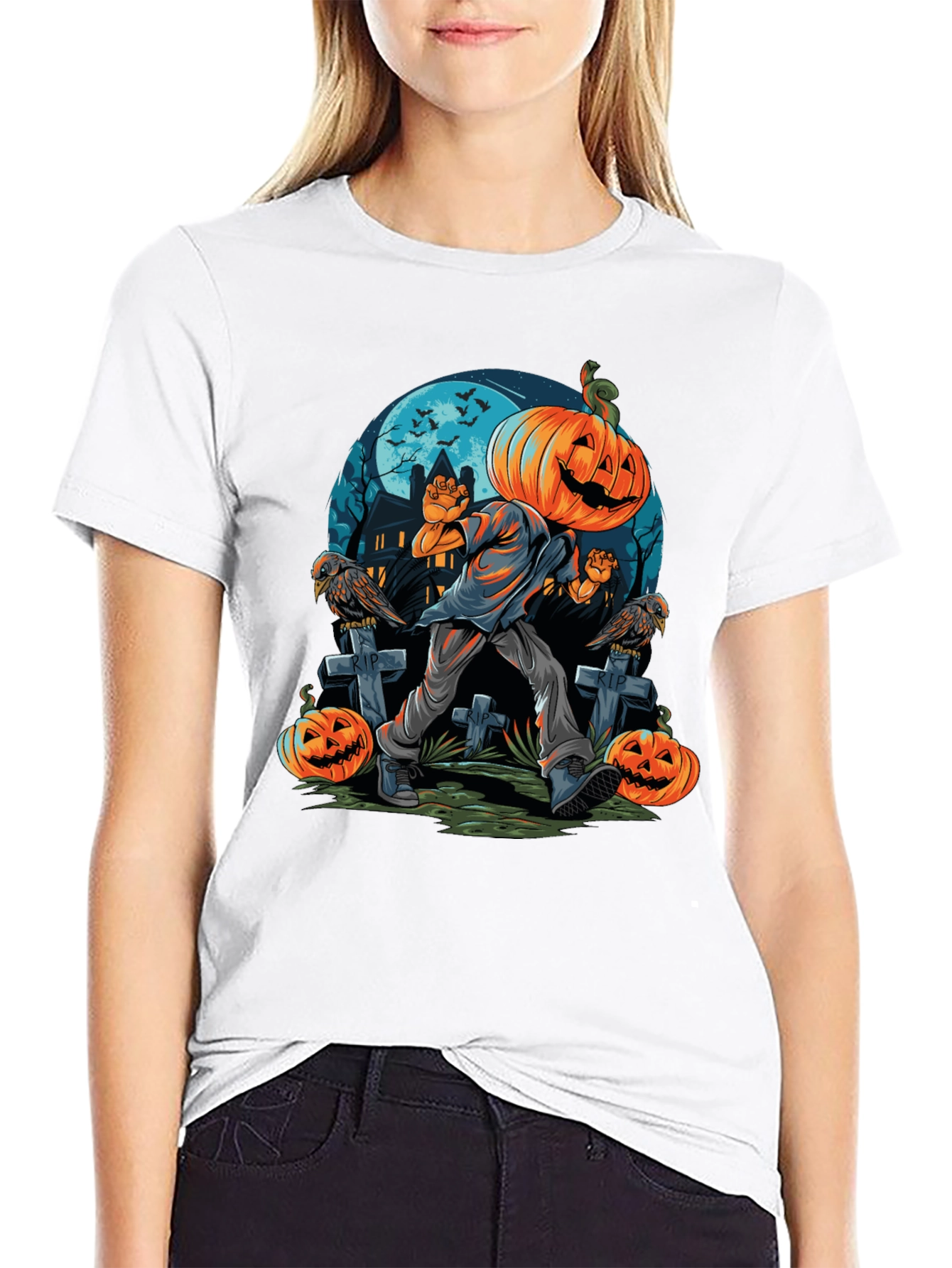 Pumpkin Head Halloween T-Shirt