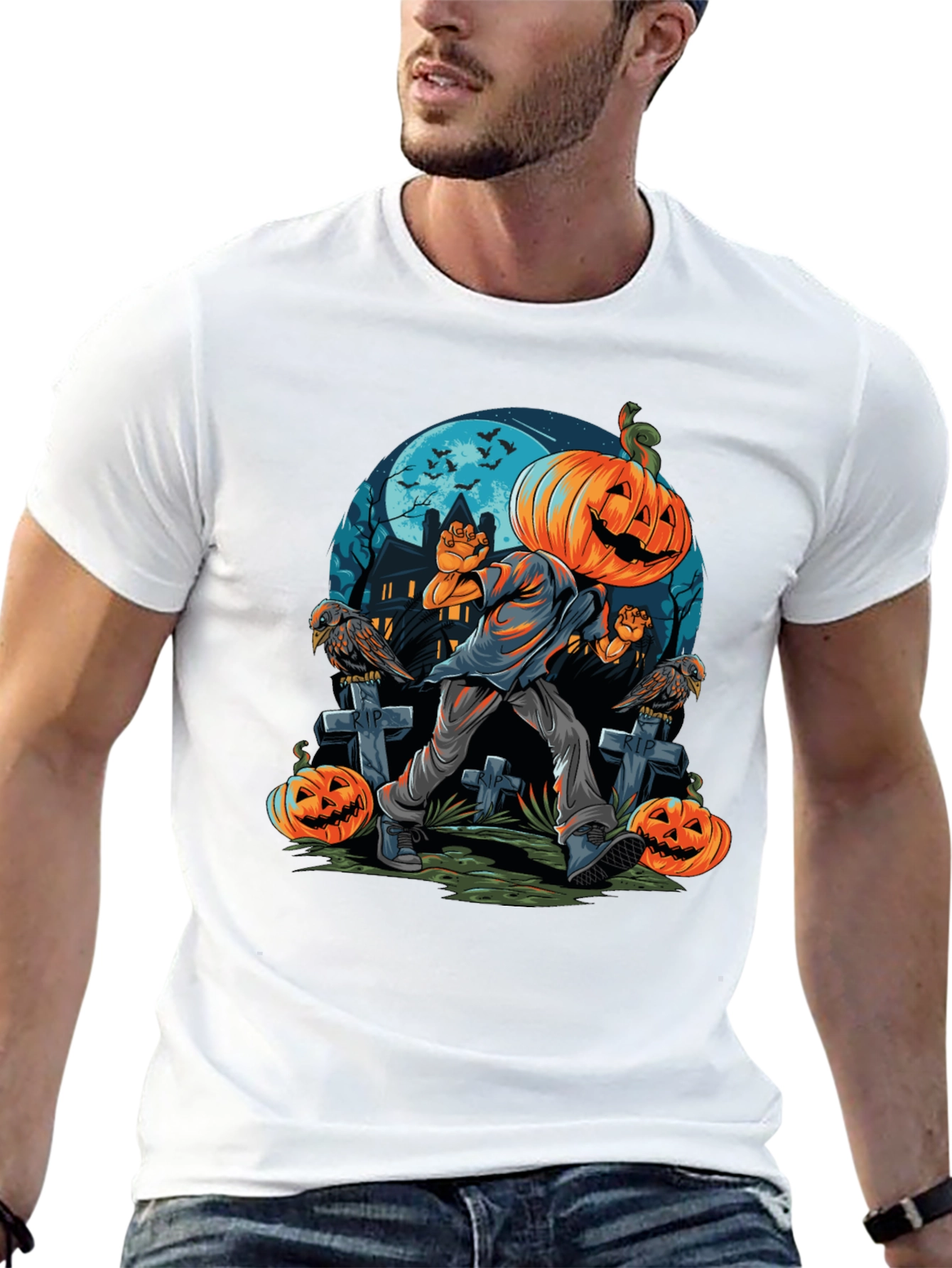 Pumpkin Head Halloween T-Shirt