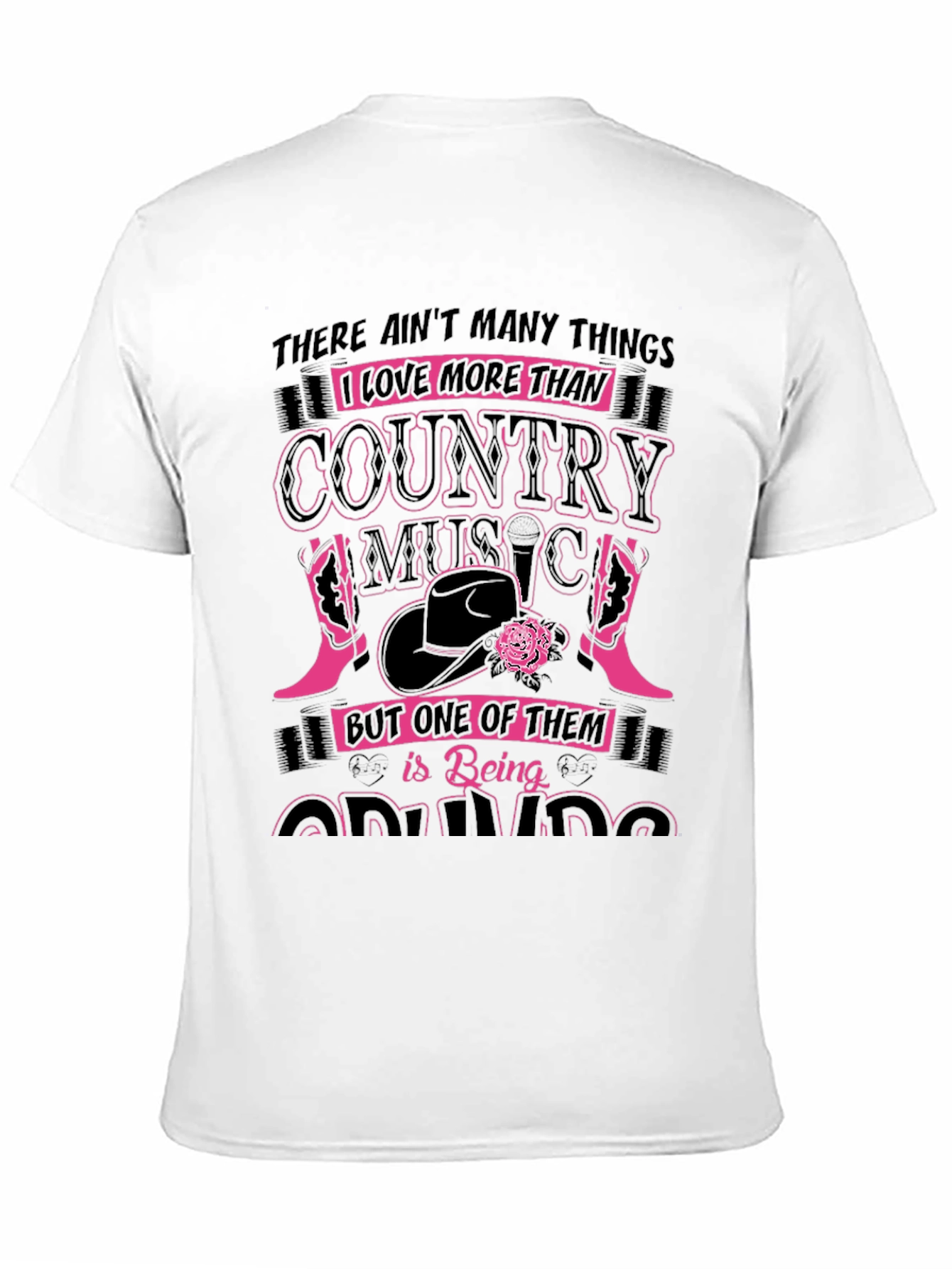 Country Music Loving Grandma Graphic T-Shirt
