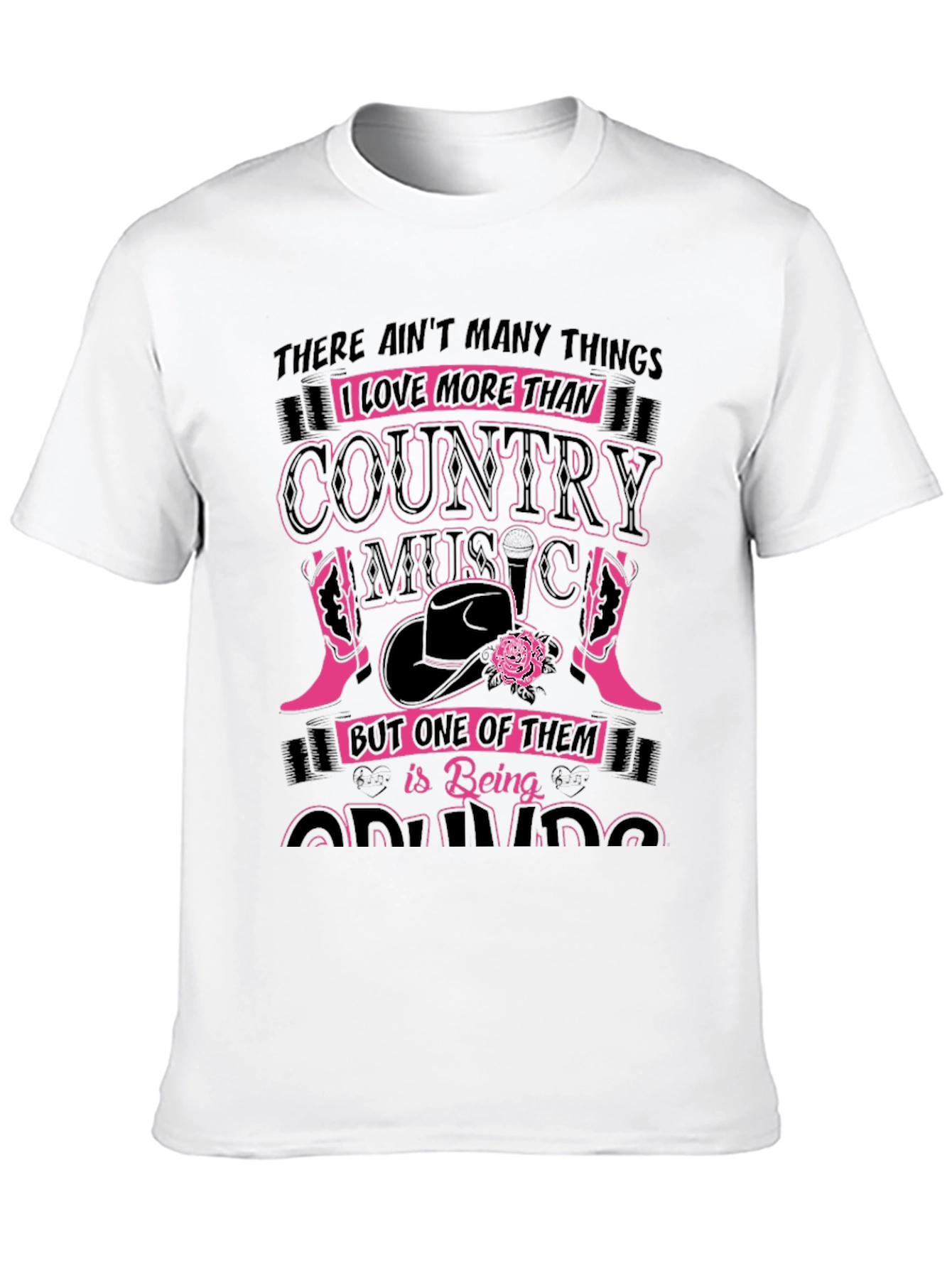 Country Music Loving Grandma Graphic T-Shirt