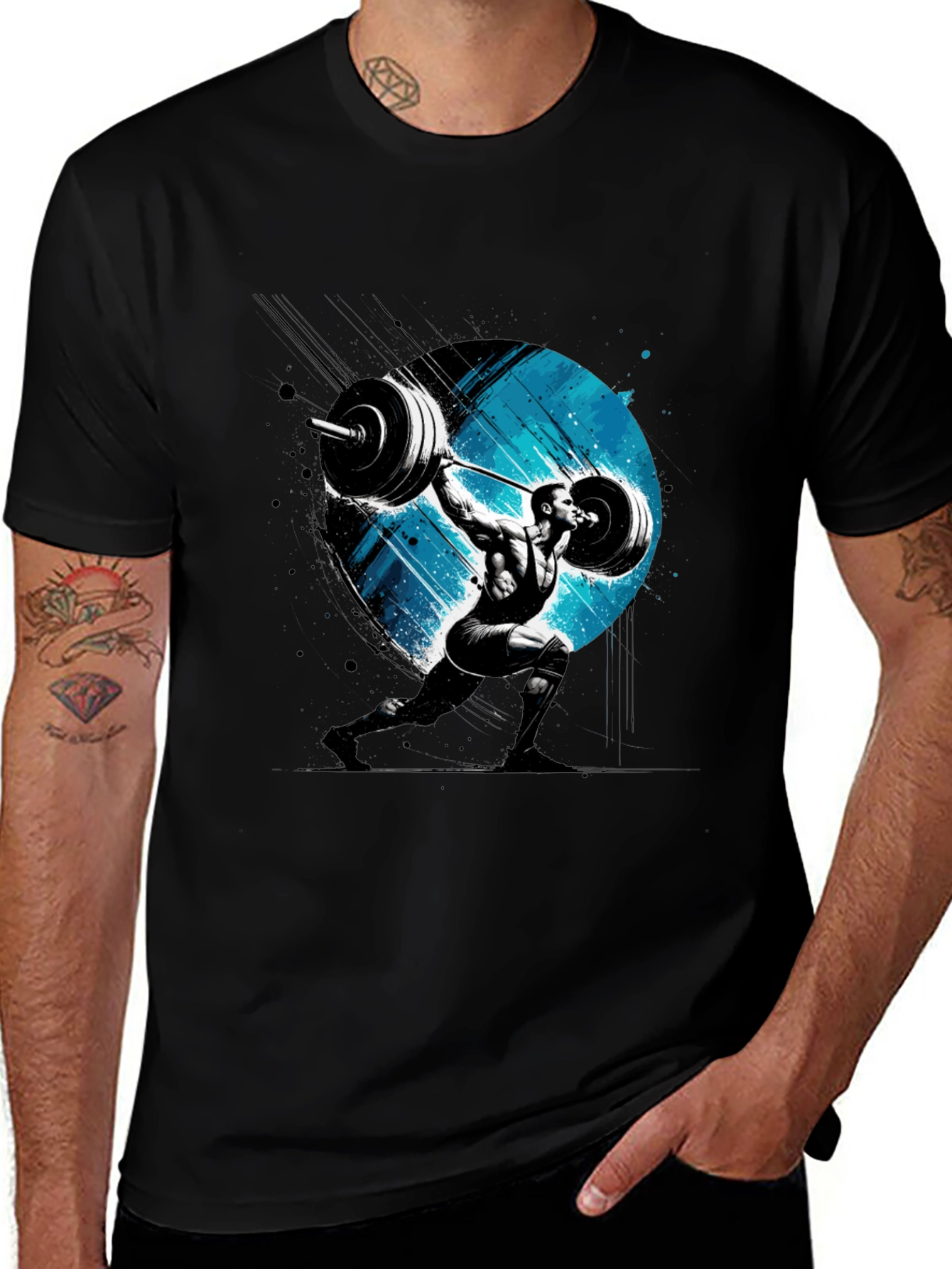 Weightlifting Graphic Tee - Black