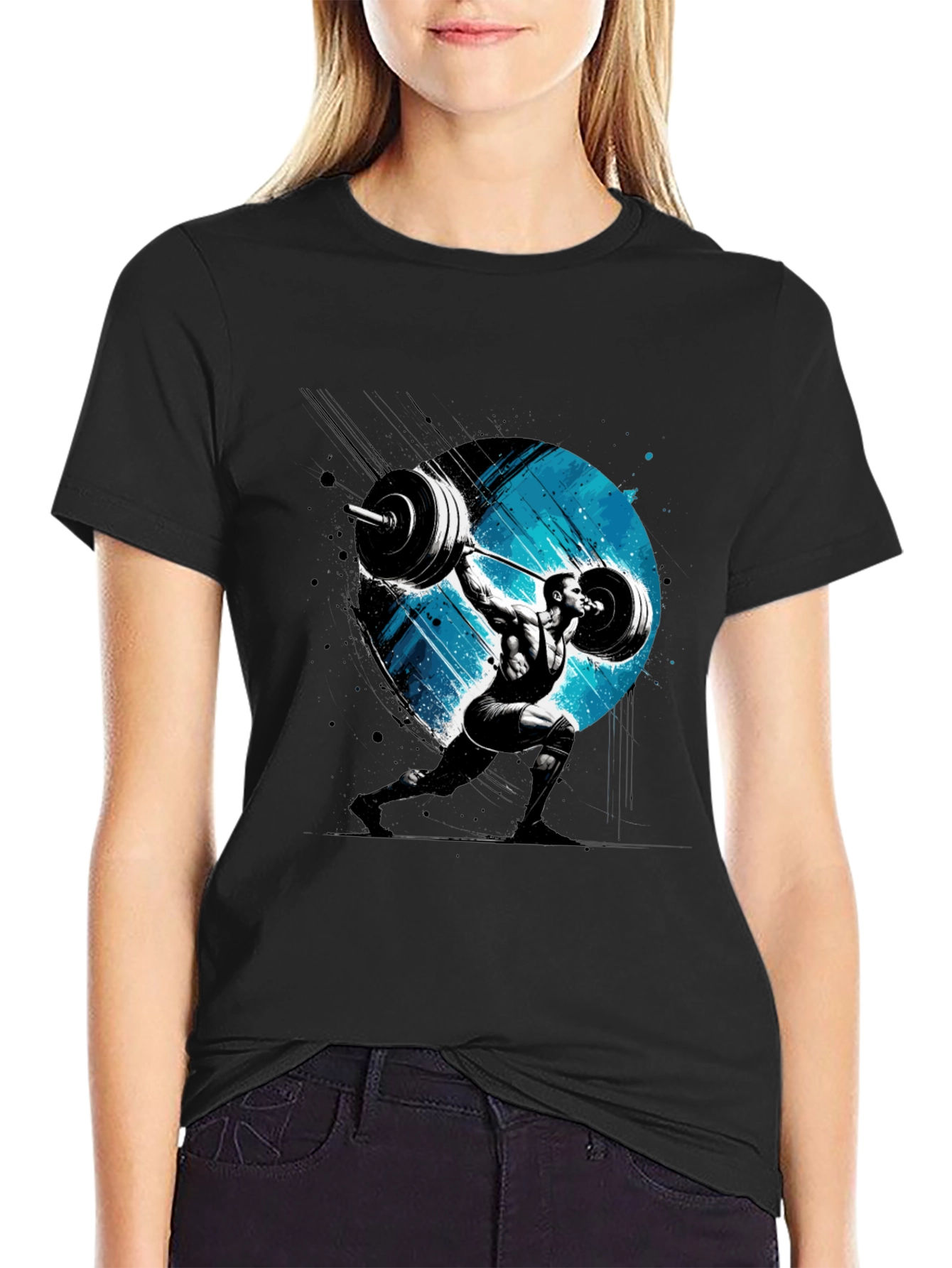 Weightlifting Graphic Tee - Black