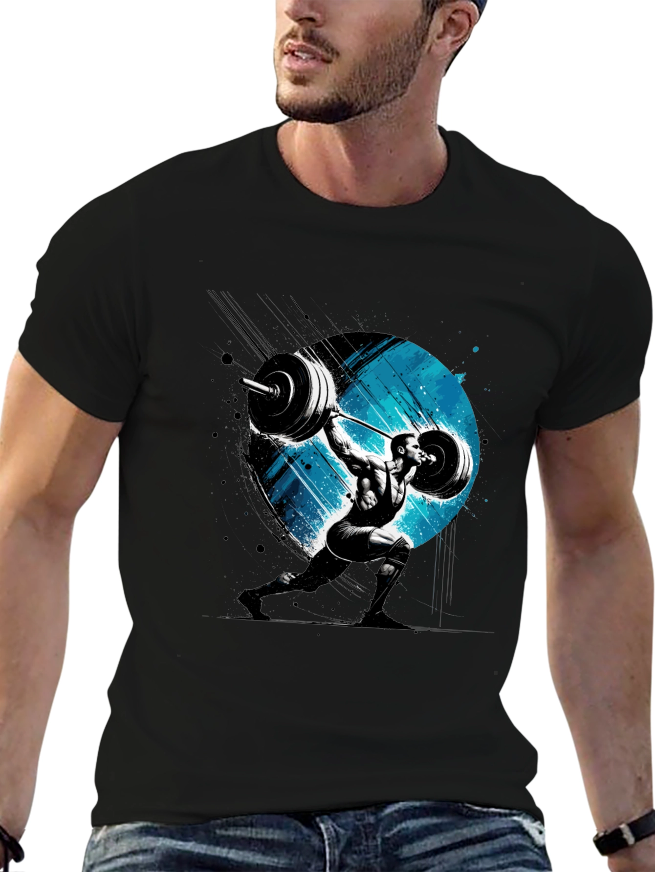 Weightlifting Graphic Tee - Black