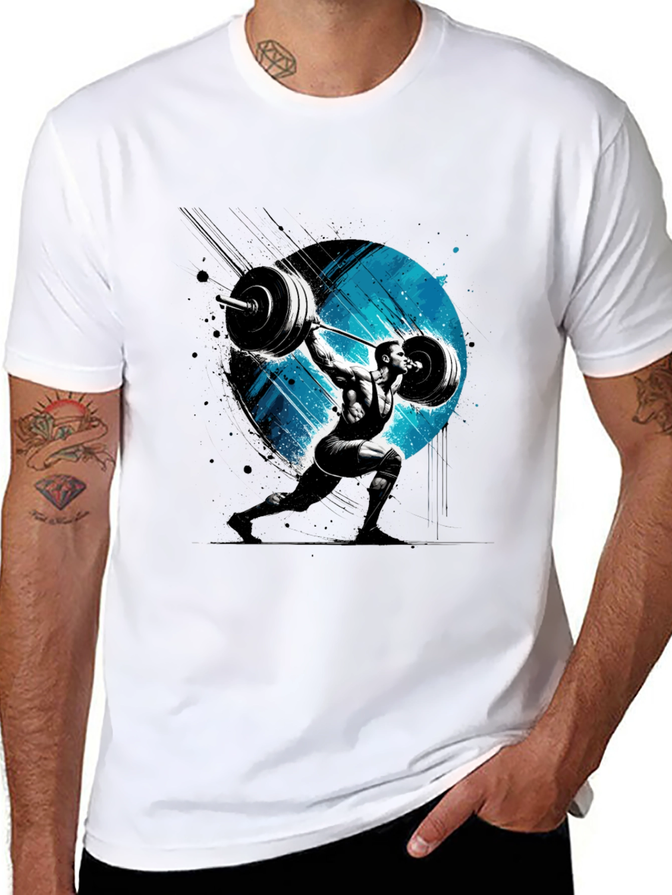 Weightlifting Graphic Tee - Black