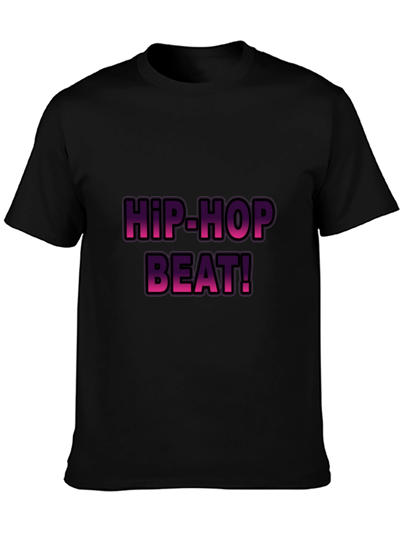 Hip-Hop Beat! Graphic T-Shirt - Stylish Black Tee