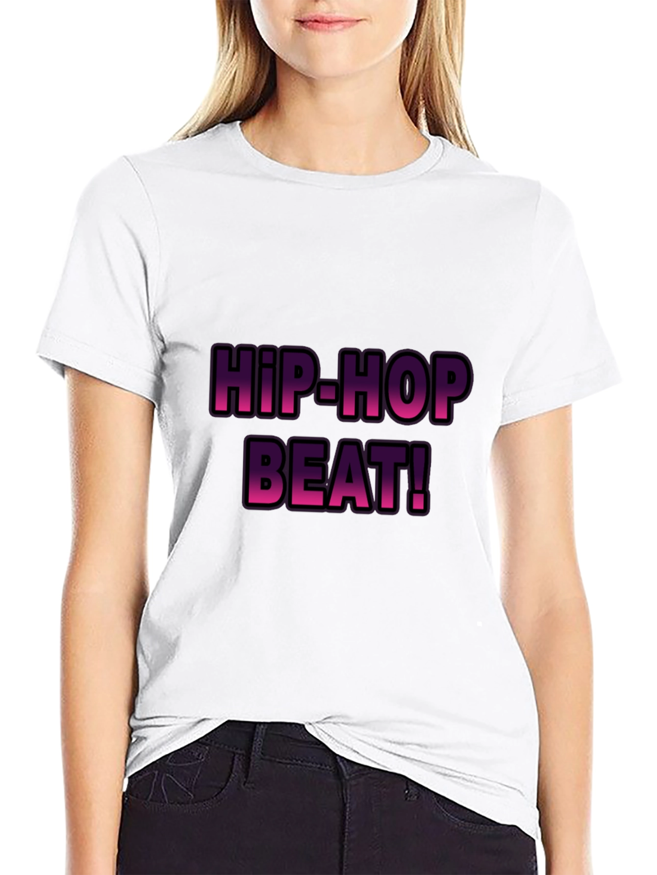 Hip-Hop Beat! Graphic T-Shirt - Stylish Black Tee