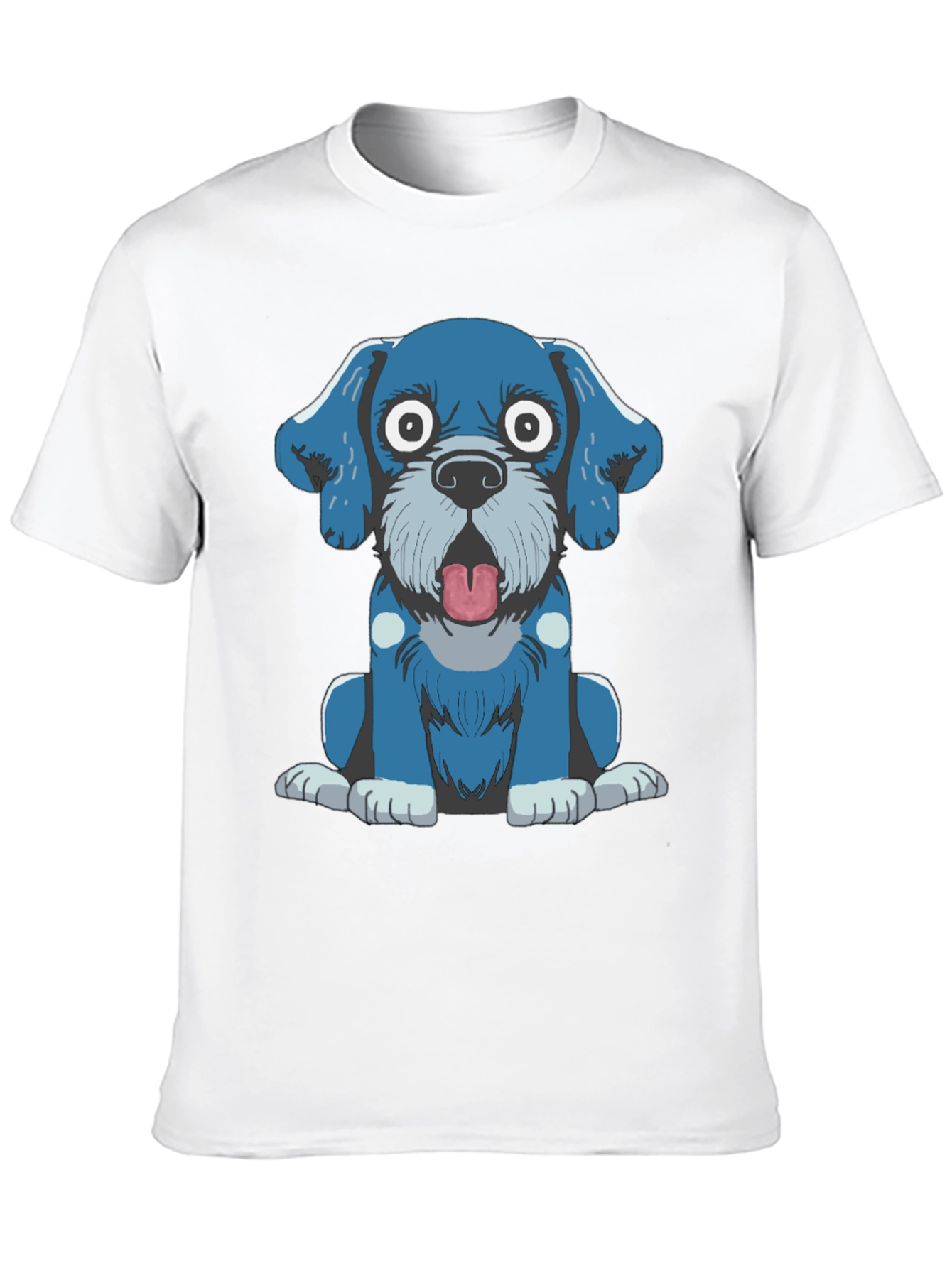 Cartoon Dog Graphic Tee - Black T-Shirt