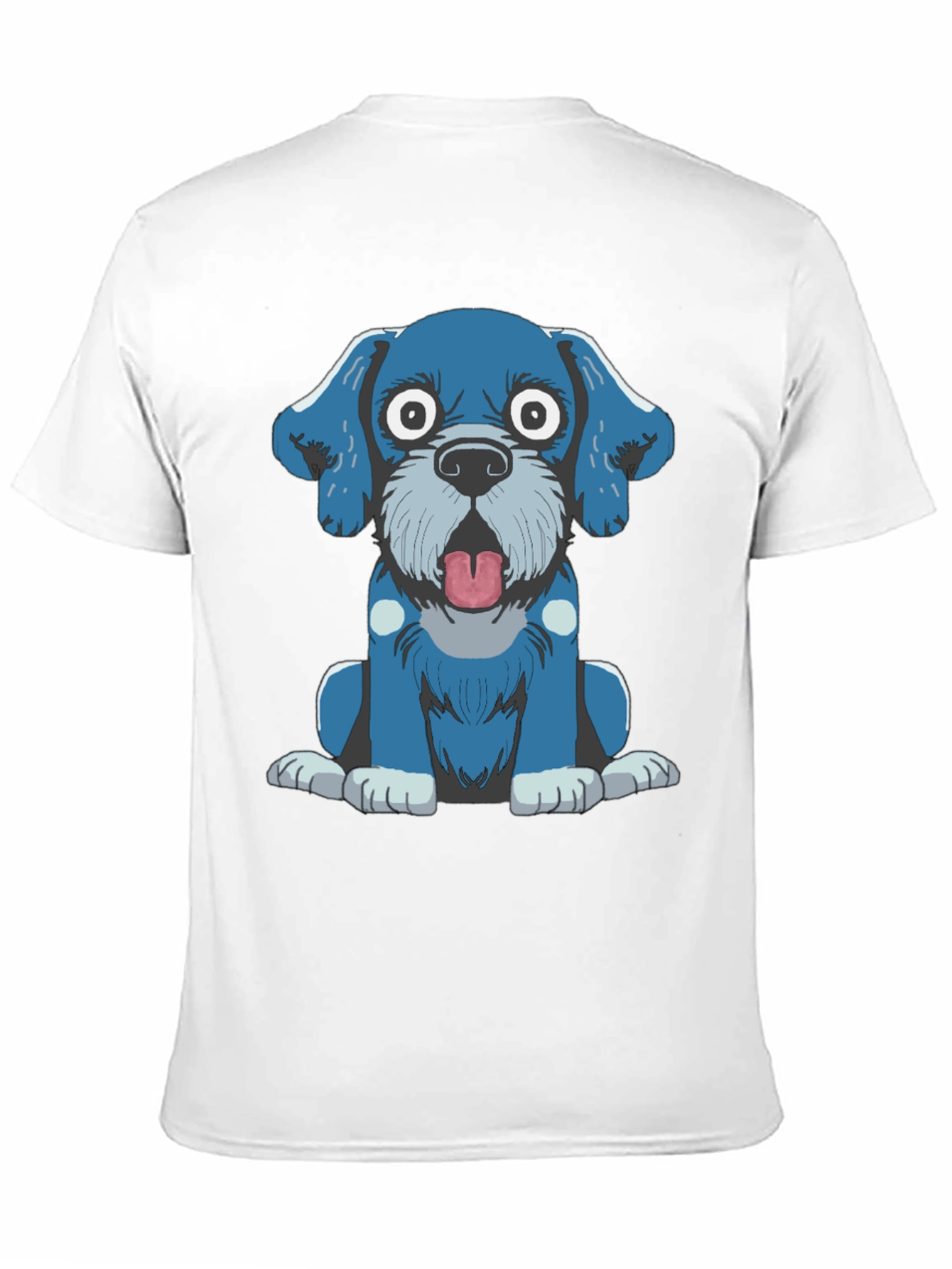 Cartoon Dog Graphic Tee - Black T-Shirt