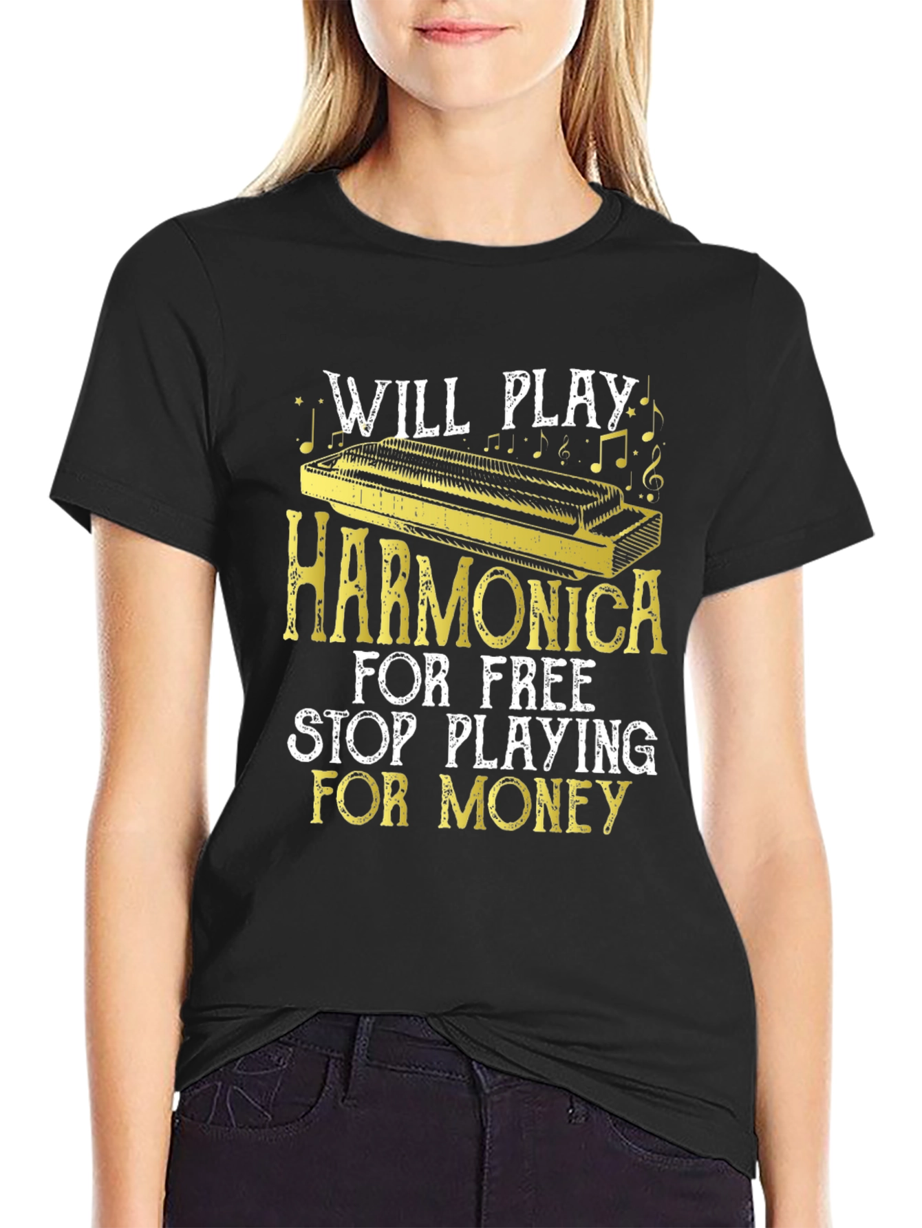 Will Play Harmonica for Free T-Shirt
