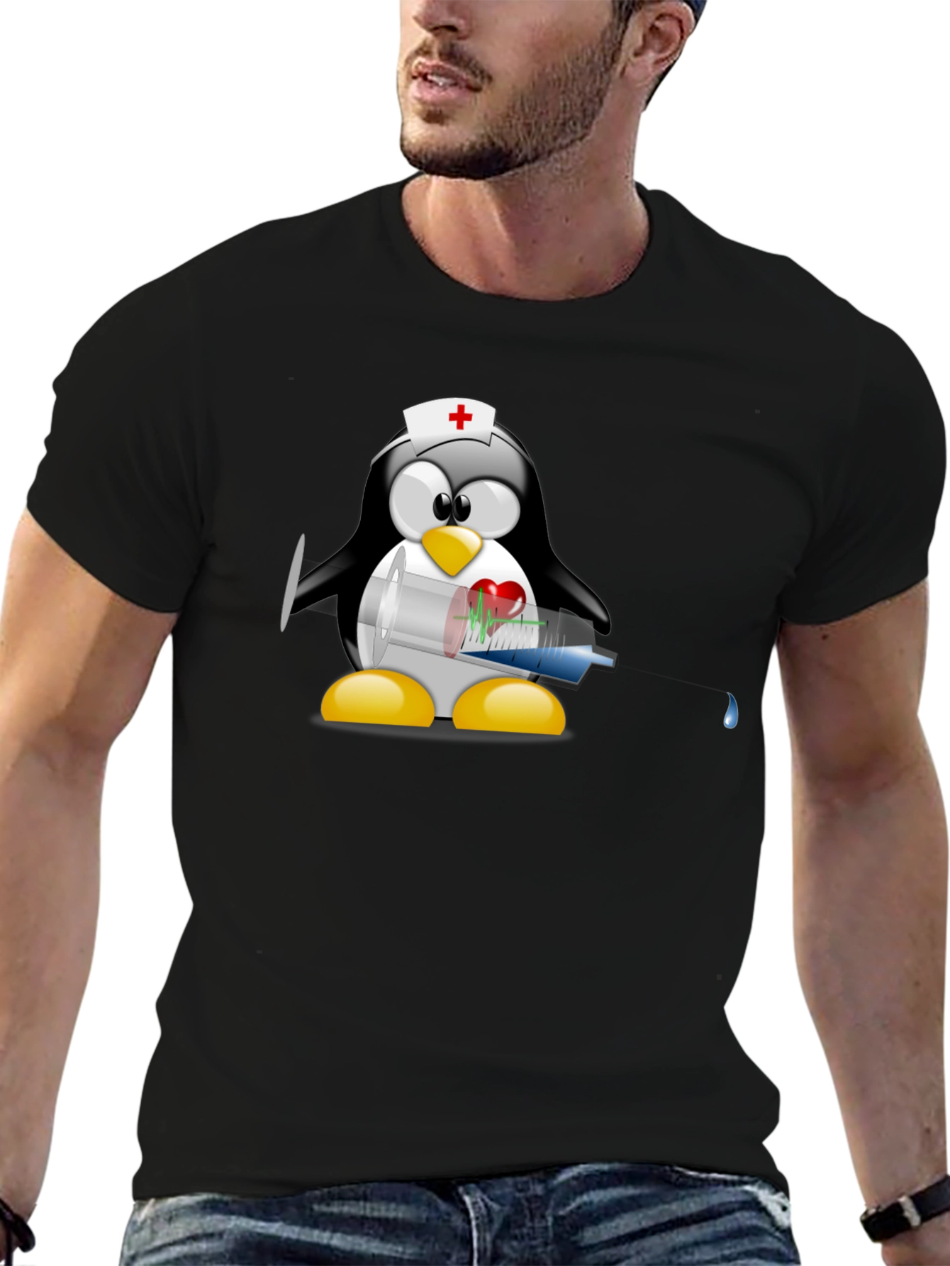 Nurse Penguin T-Shirt - Funny Doctor Tee