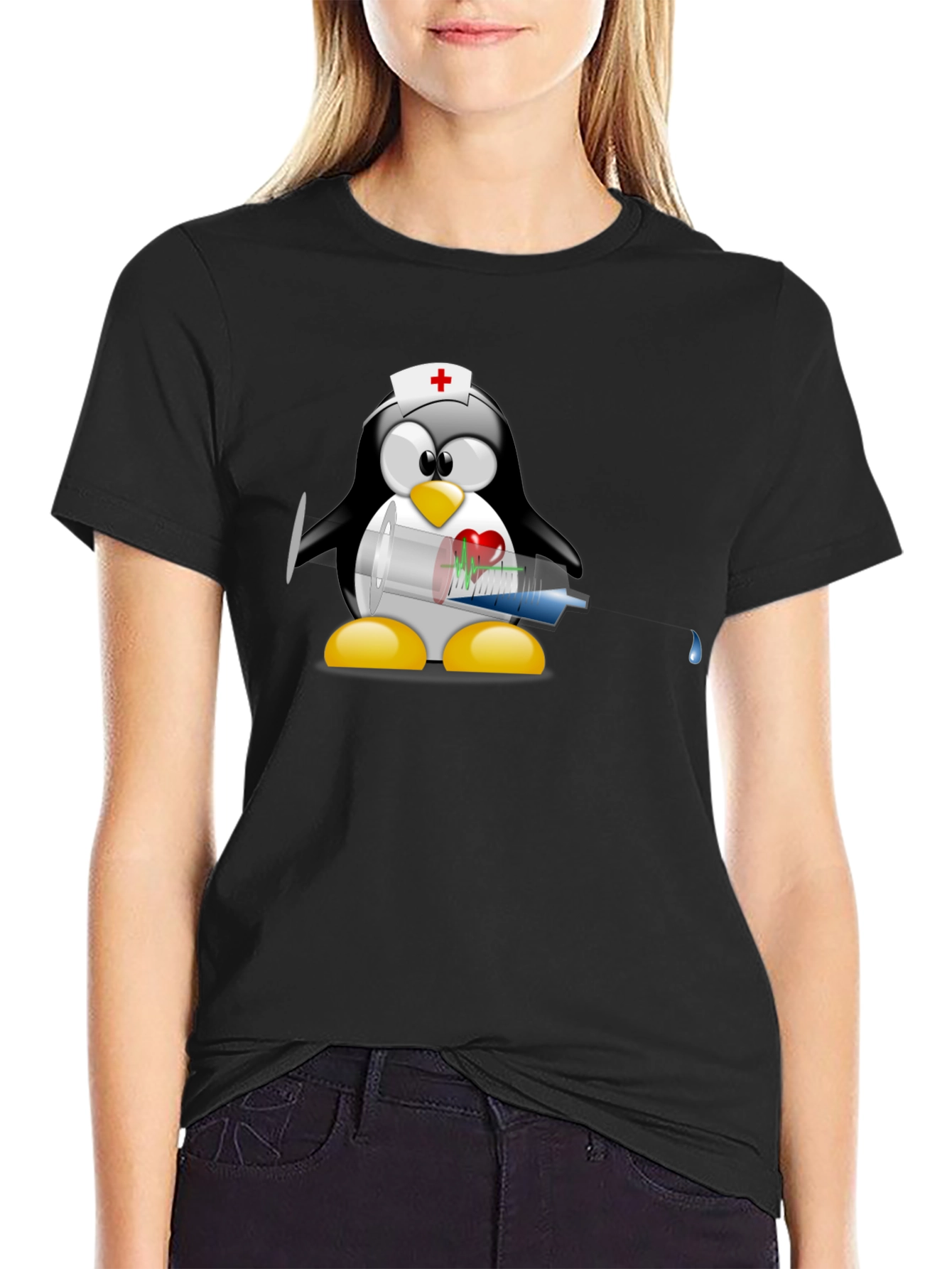 Nurse Penguin T-Shirt - Funny Doctor Tee