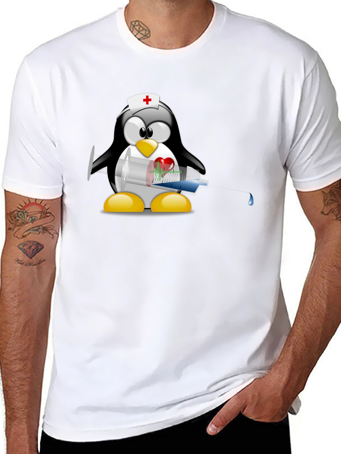 Nurse Penguin T-Shirt - Funny Doctor Tee