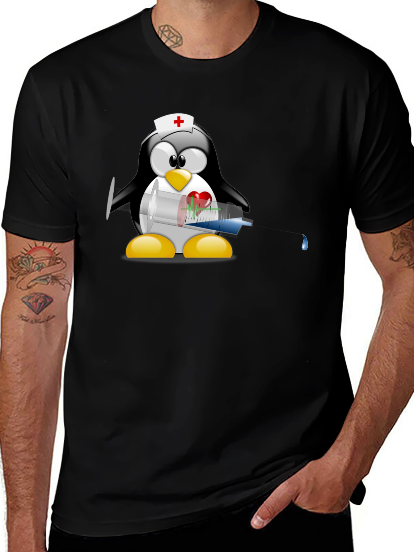 Nurse Penguin T-Shirt - Funny Doctor Tee